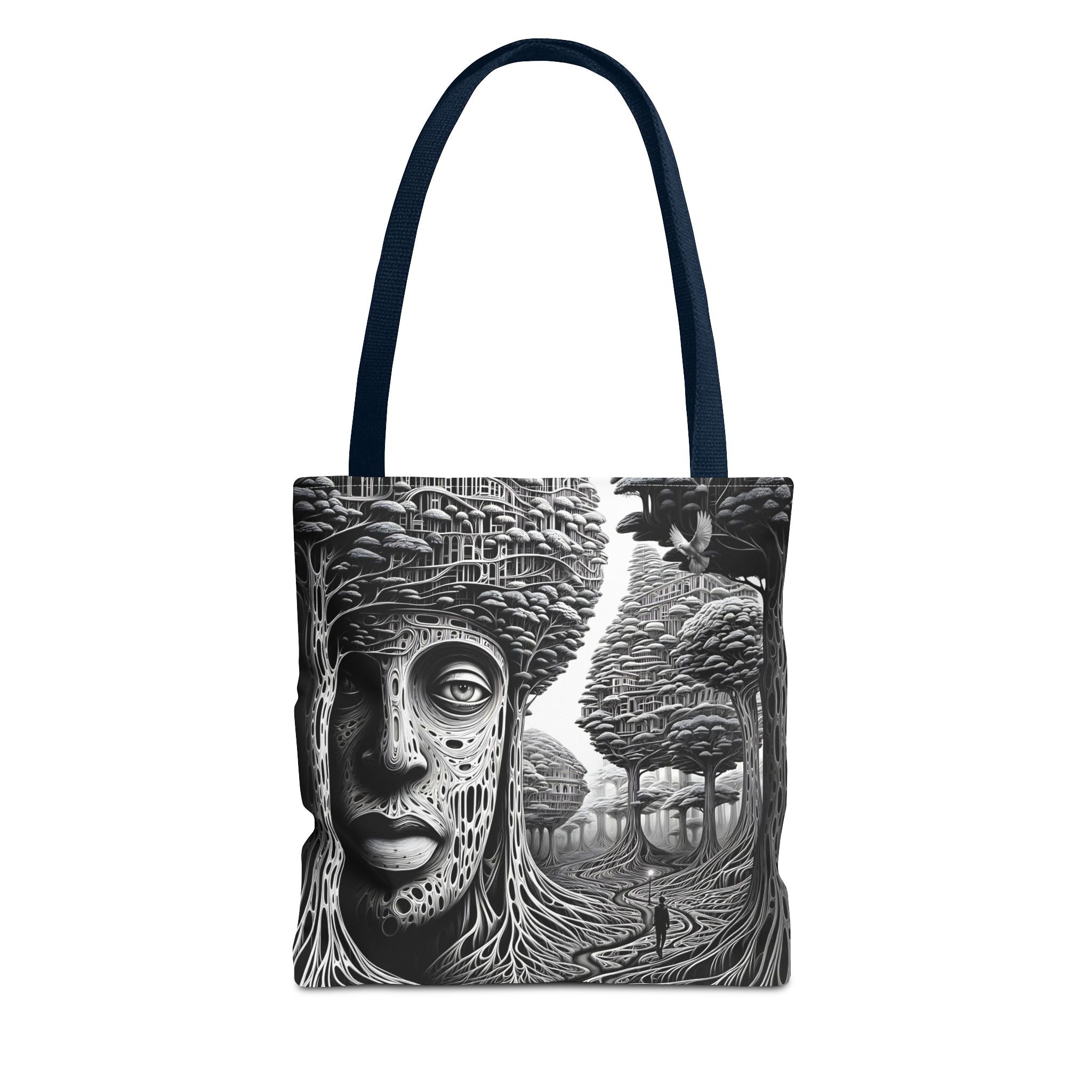 Elegant Crane Tote Bag - Artistic Nature Design for Daily Use and Celebrations - Angel Body