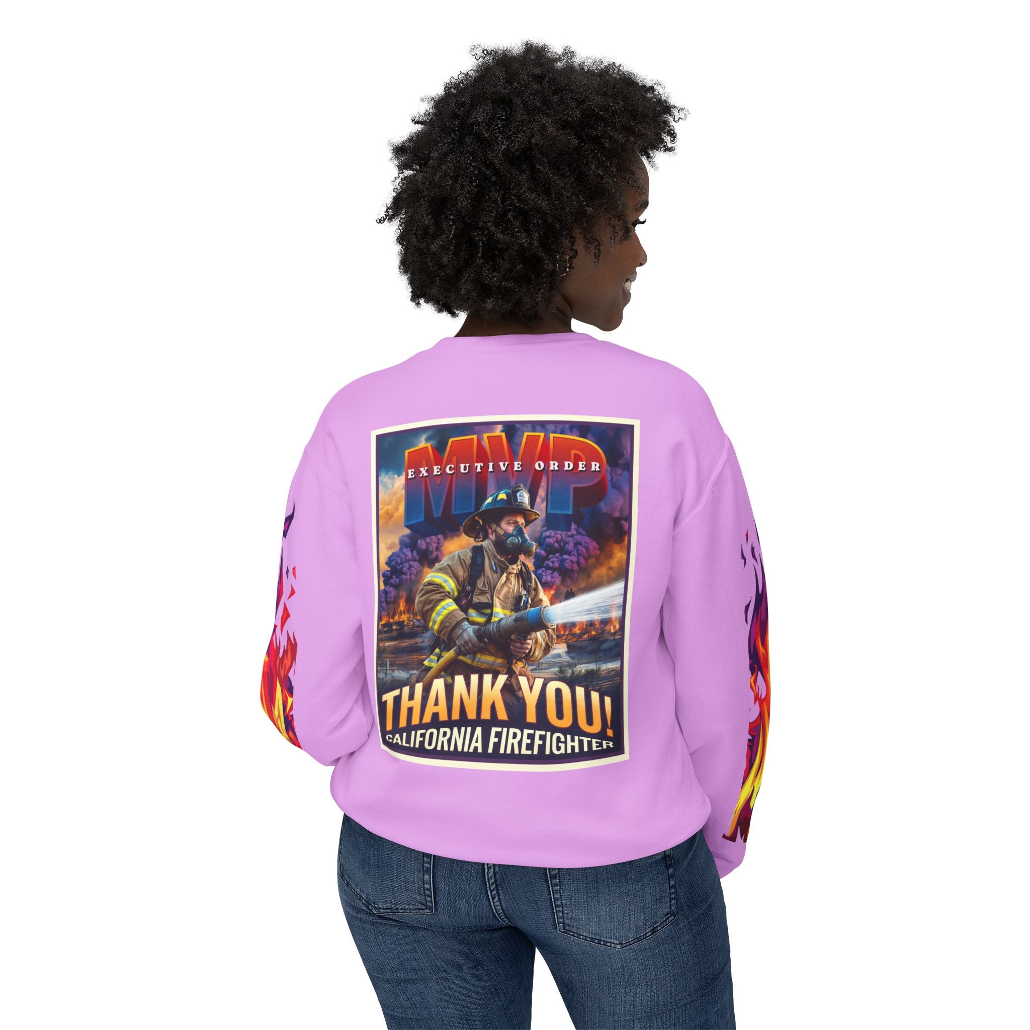California Firefighter Crewneck Sweatshirt - Angel Body