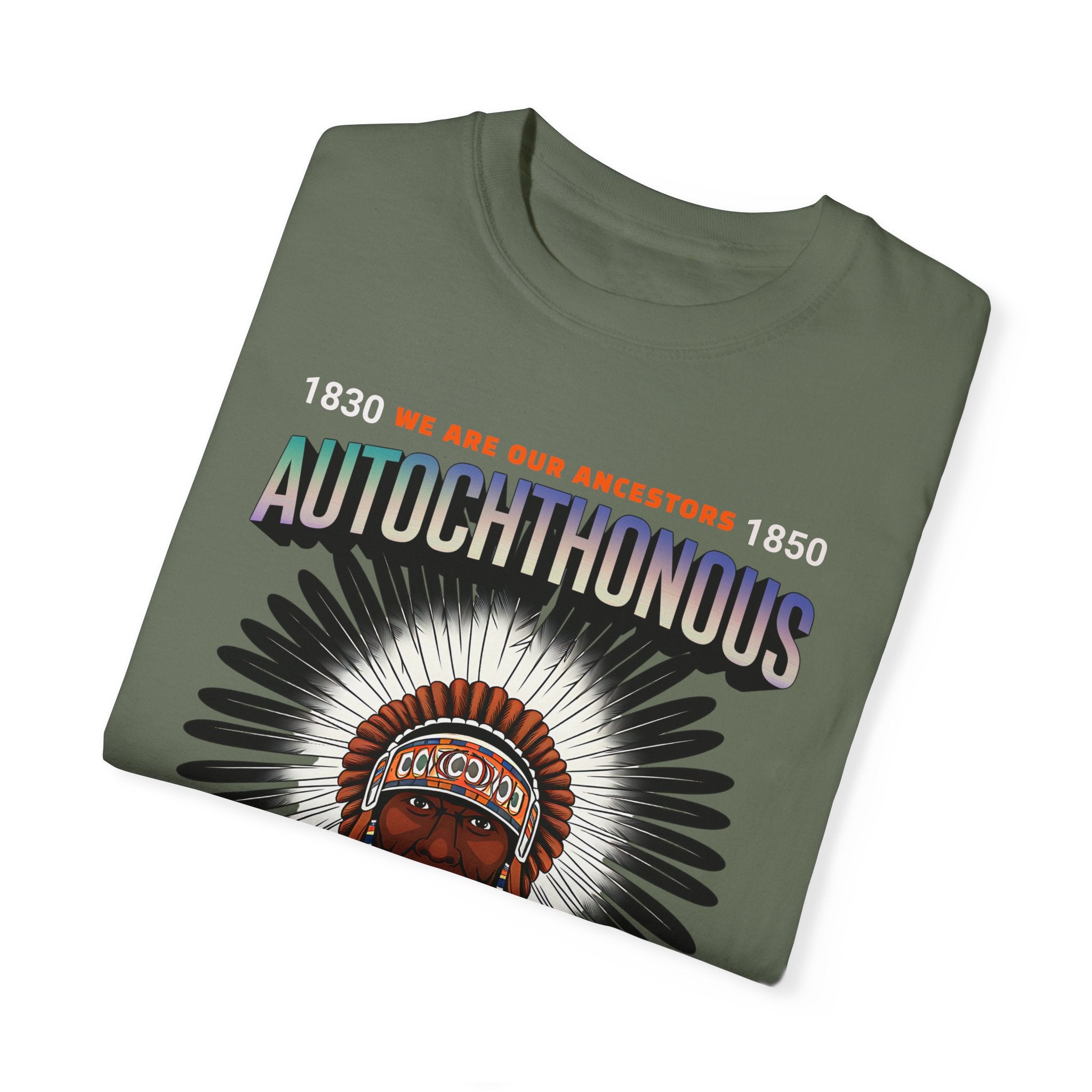 Autochthonous Unisex Garment-Dyed T-Shirt - We Are Our Ancestors 1850 - Angel Body
