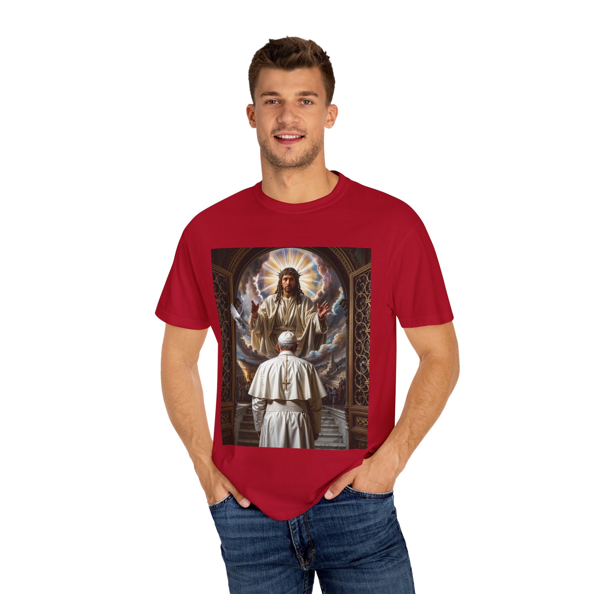Religious Inspiration T-shirt - Jesus and Pope - Angel Body