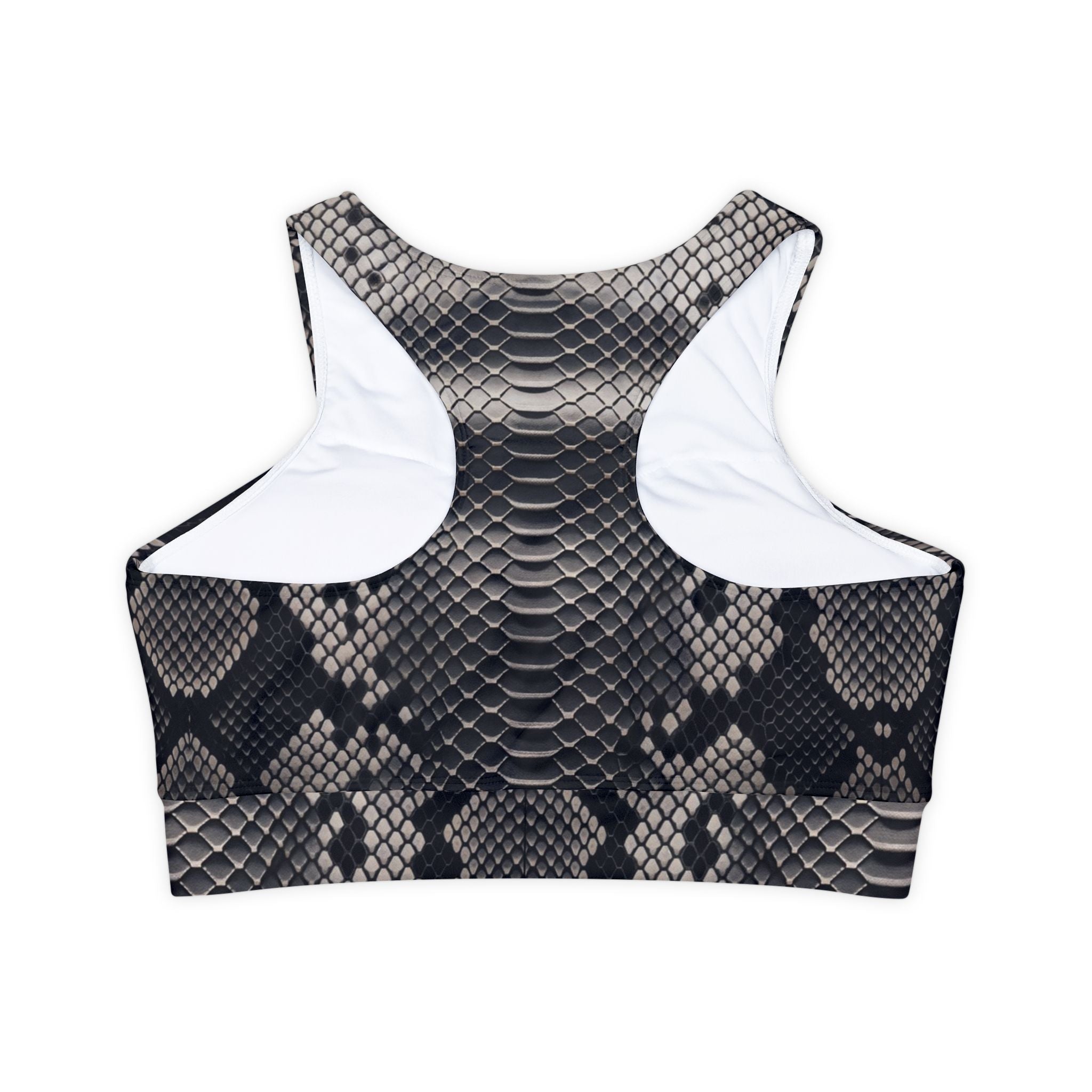 Woman's Snakeskin Print Padded Sports Bra | Angel Body Activewear - Angel Body