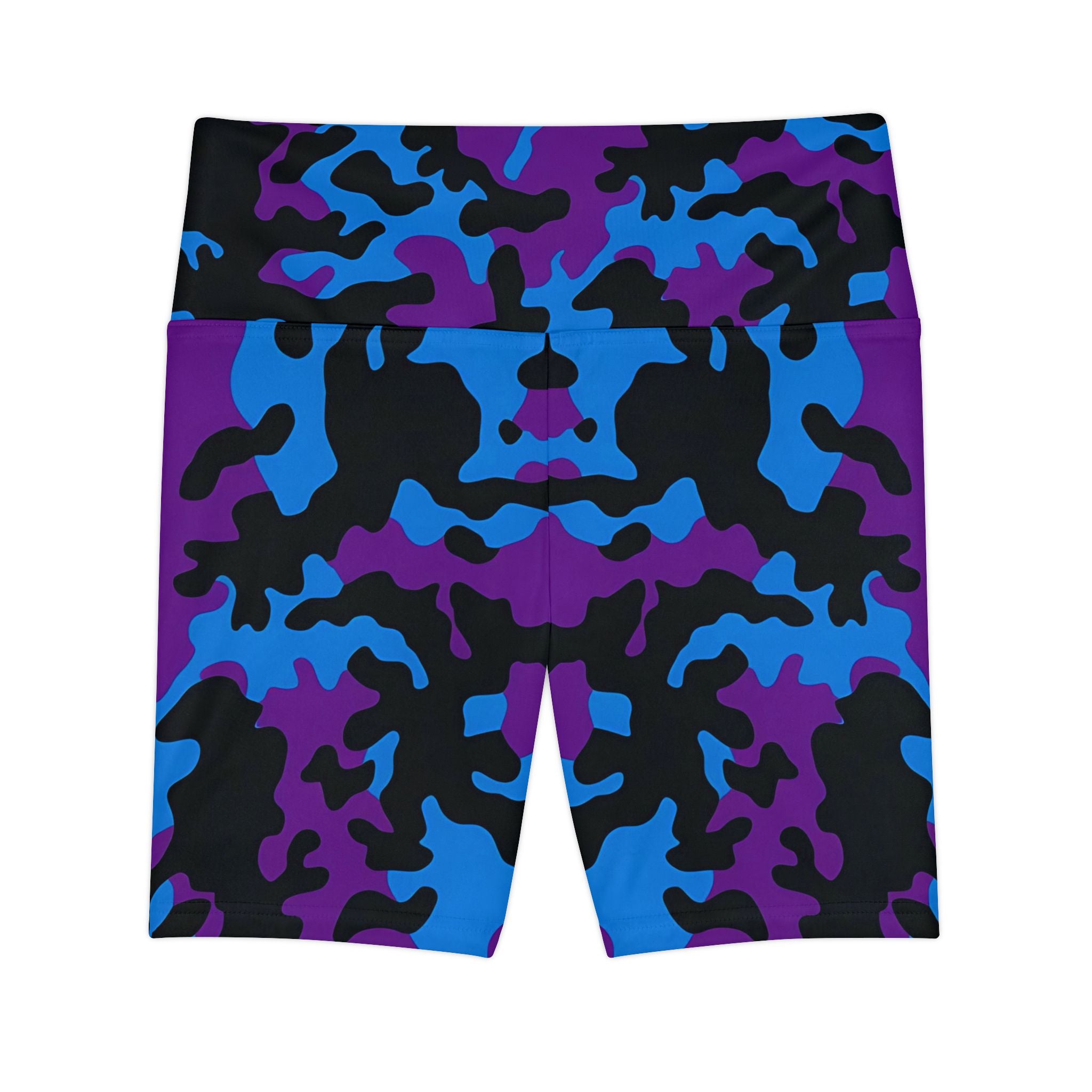 Vibrant Camo Women's Workout Shorts for Fitness & Active Lifestyle - Angel Body