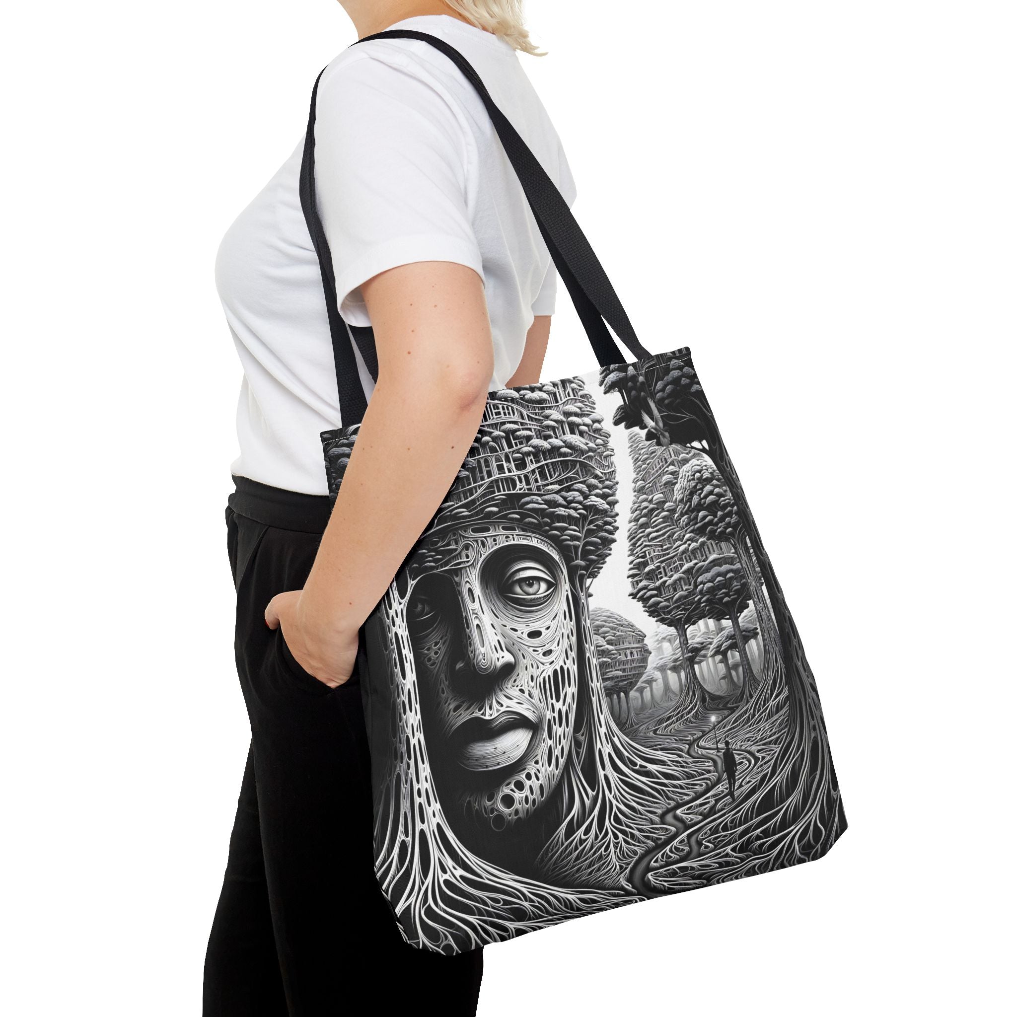 Elegant Crane Tote Bag - Artistic Nature Design for Daily Use and Celebrations - Angel Body