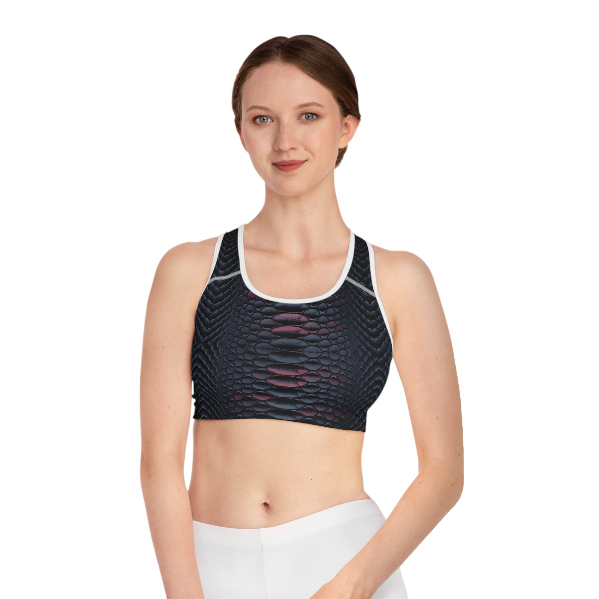 Stylish Snake Print Sports Bra - Perfect for Activewear & Fitness Enthusiasts