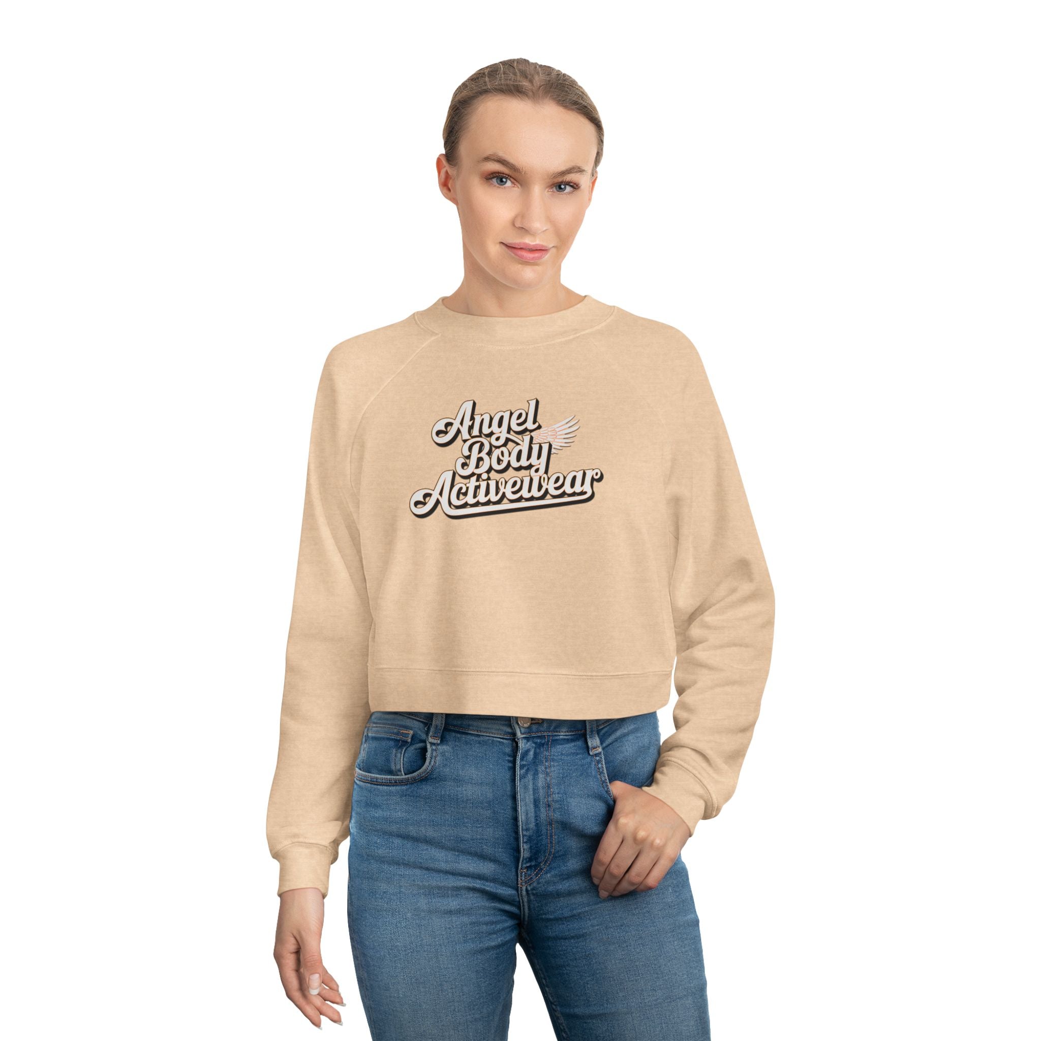 Angel Body Activewear Women's Cropped Fleece Pullover - Stylish & Cozy Sweatshirt for Athleisure - Angel Body