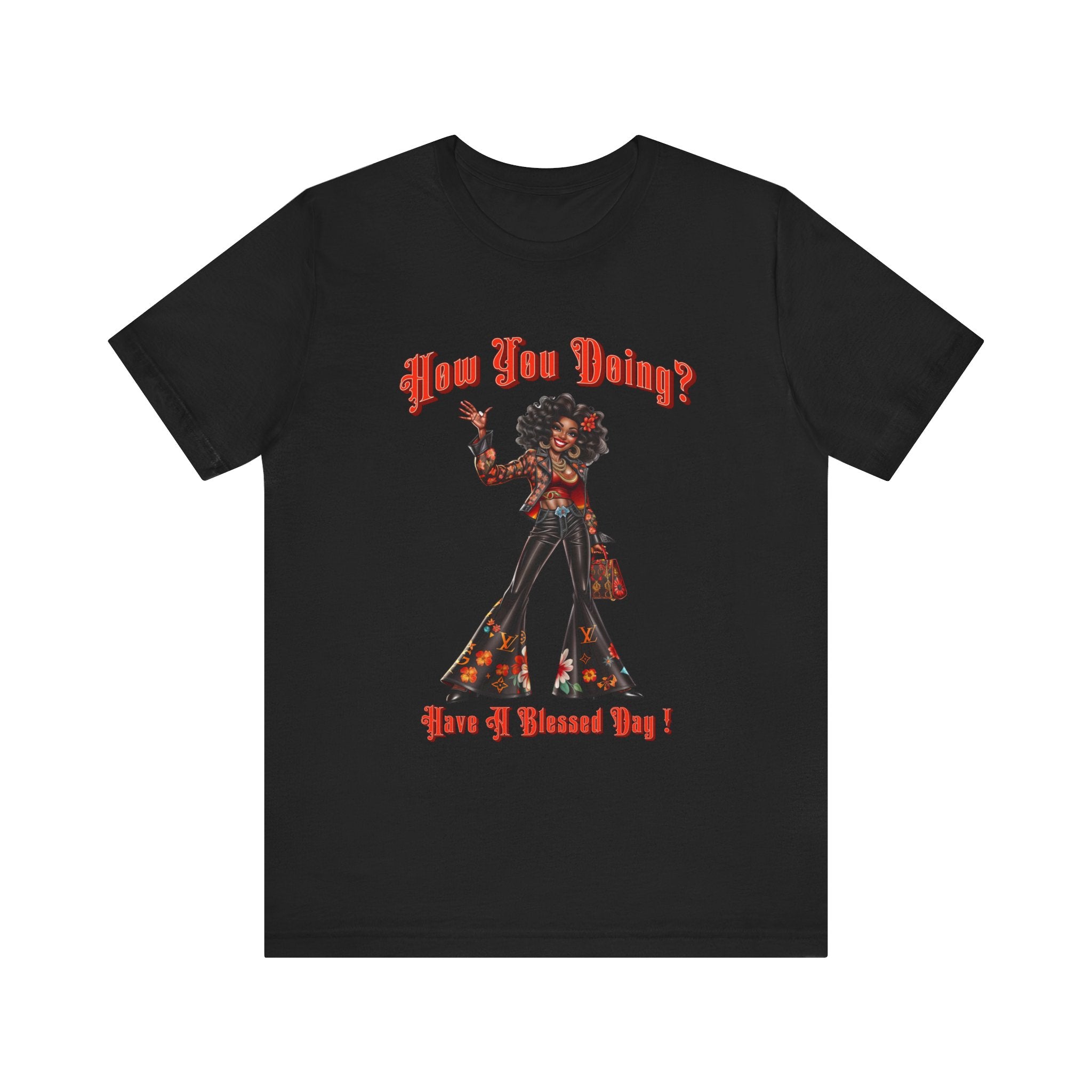 Happy Lady Waving Tee - Angel Body