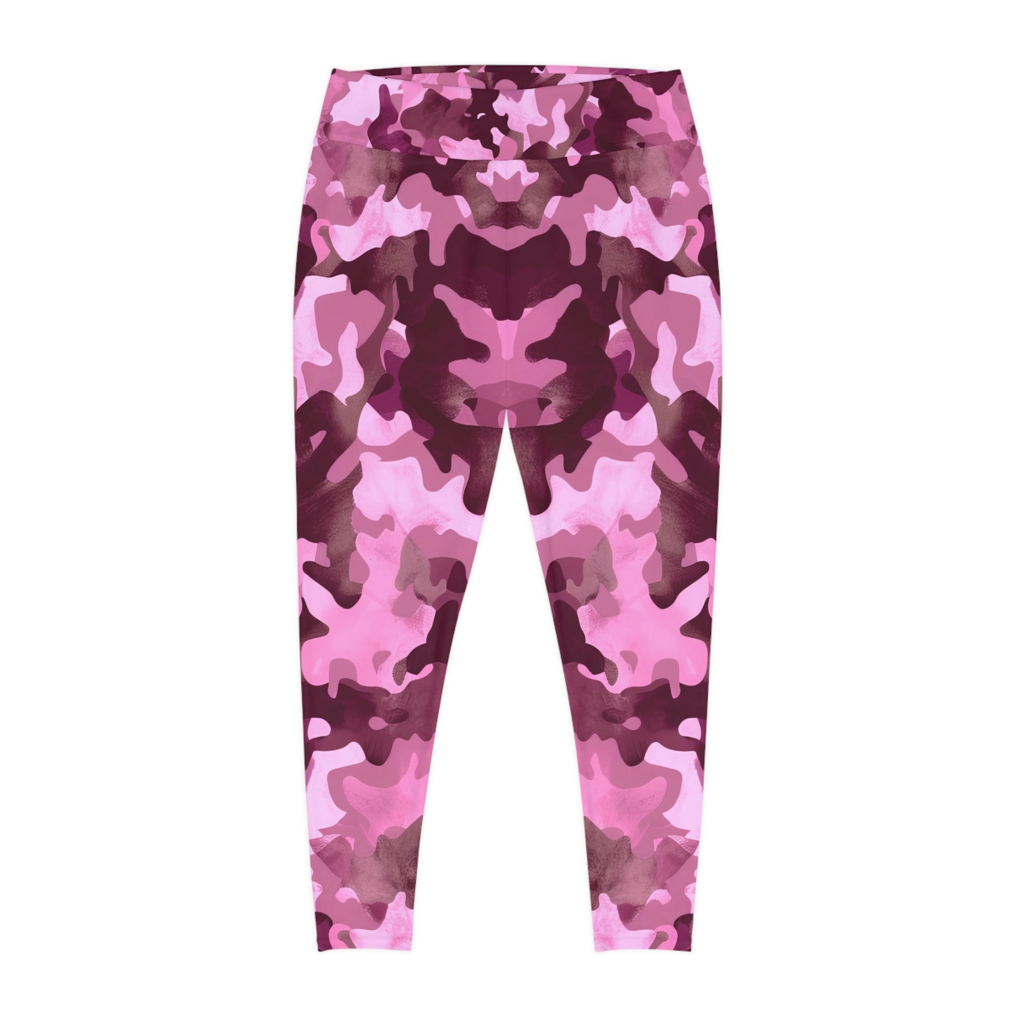 Woman's Stylish Plus Size Camo Leggings | Comfortable & Trendy Activewear - Angel Body