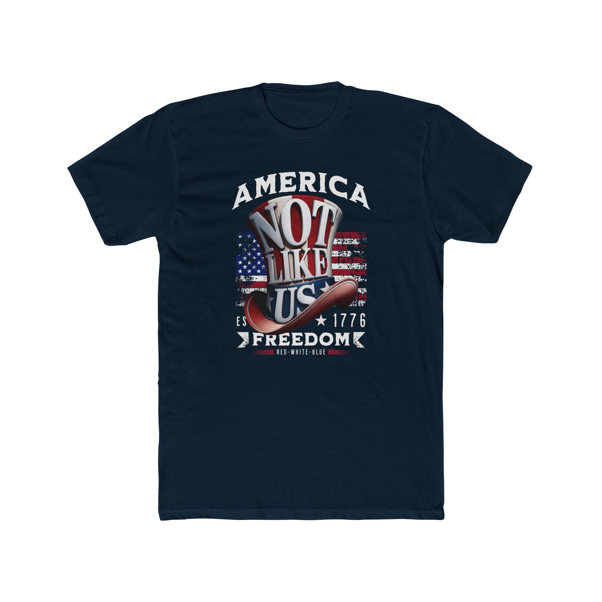 Patriotic Freedom Tee: 'America Not Like Us' Crew Shirt - Angel Body