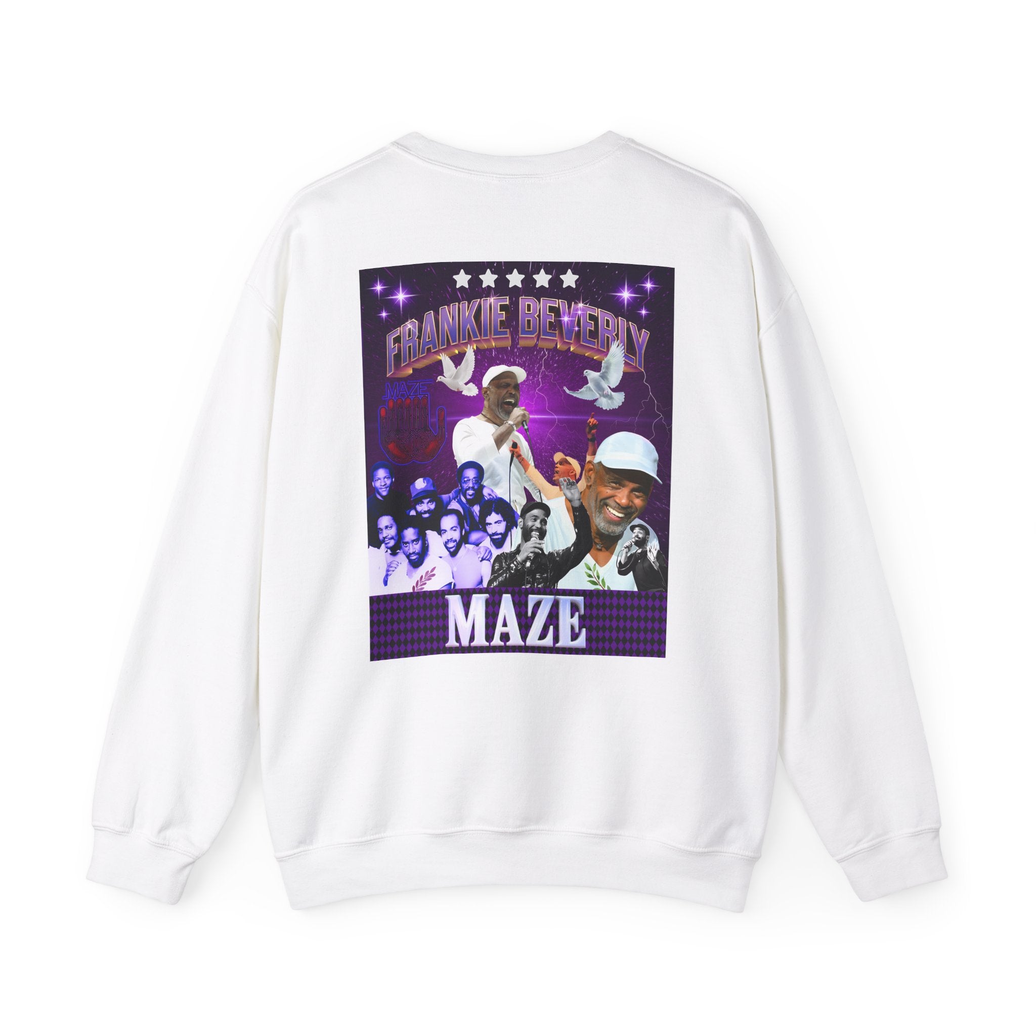 Limited Edition Frankie Beverly collage Crewneck Sweatshirt - Retro style Music Tribute to a Legendary soul singer - Angel Body