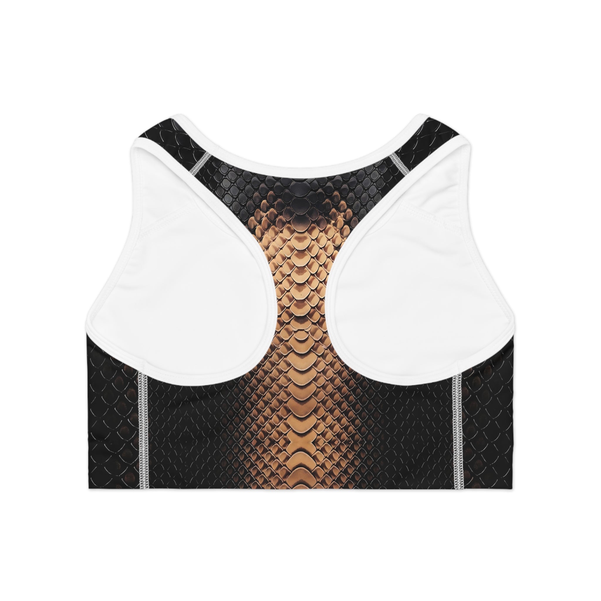 Stylish Snakeskin Sports Bra | Trendy Activewear for Fitness Lovers - Angel Body