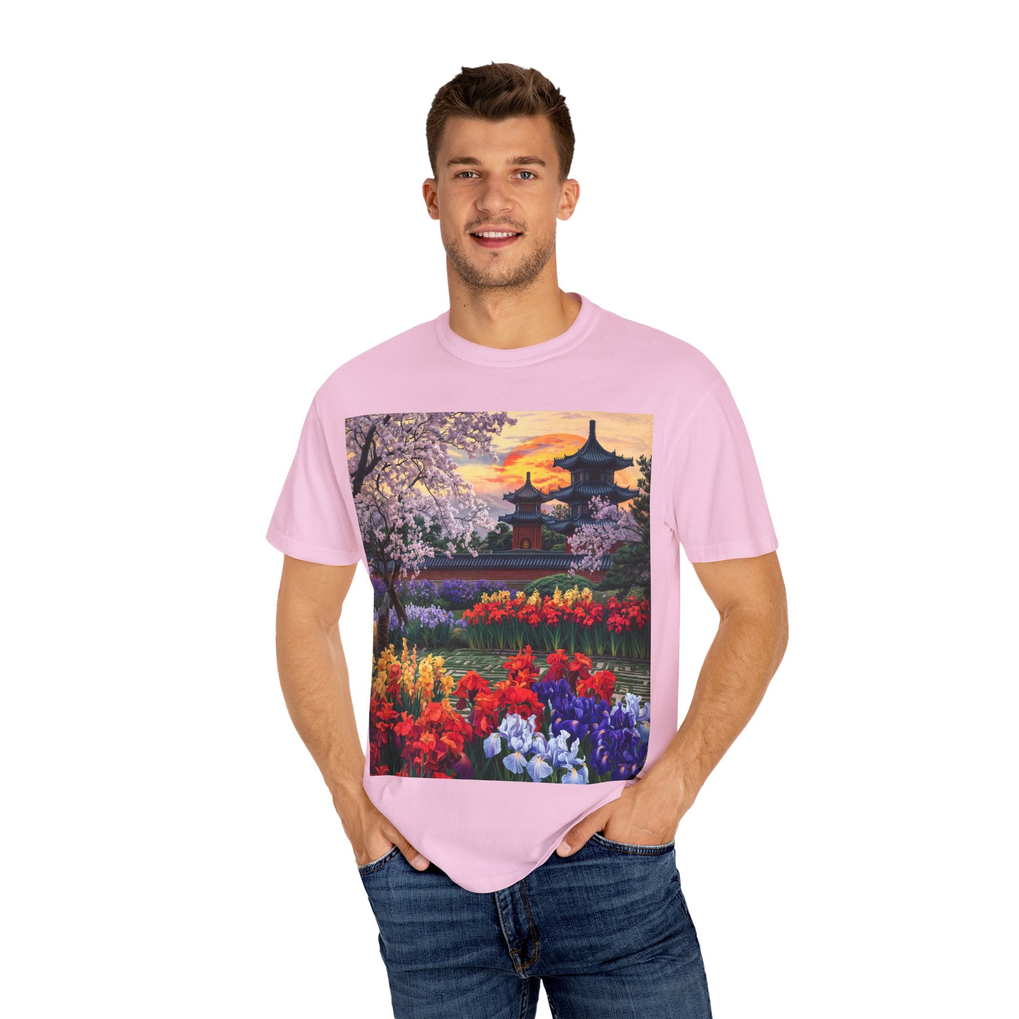 Japanese Garden Landscape T-Shirt - Nature Lovers & Spring Celebrations - Angel Body