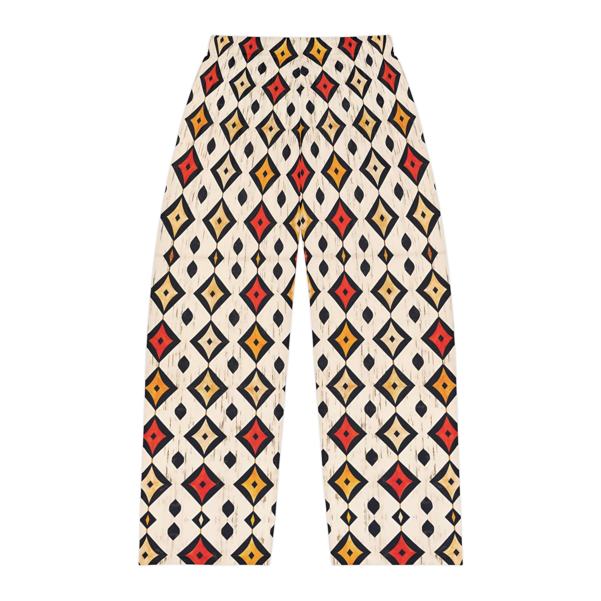 Stylish Geometric Men's Pajama Pants - Comfortable Lounge Wear for Cozy Nights - Angel Body
