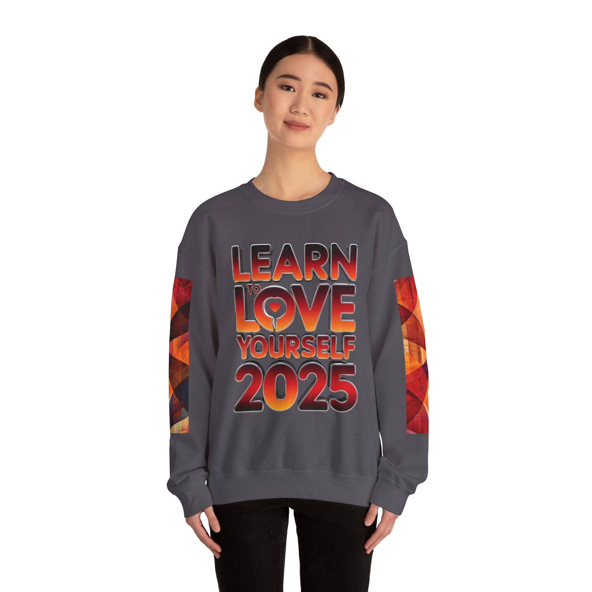 Learn to Love Yourself 2025 Crewneck Sweatshirt - Angel Body