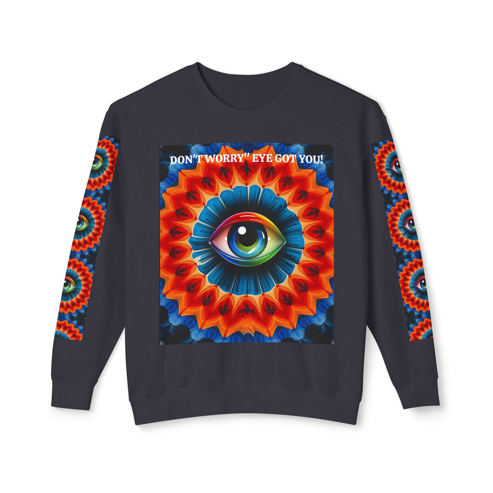Crewneck Sweatshirt - Creative Eye Mandala Design - Angel Body