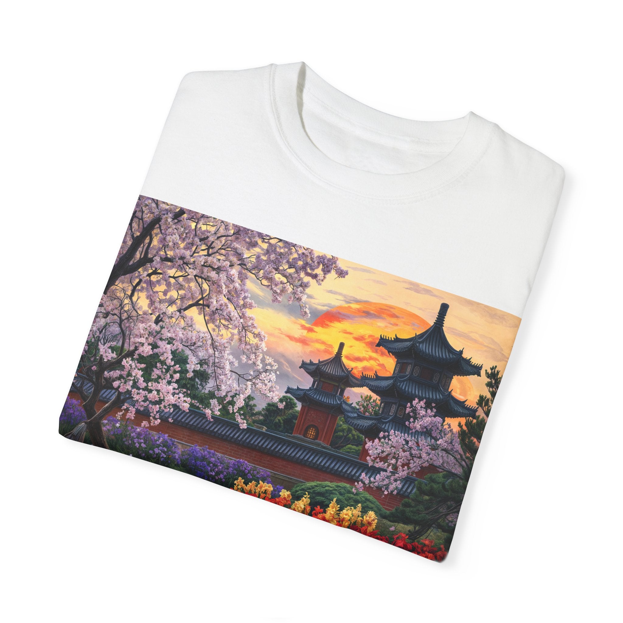 Japanese Garden Landscape T-Shirt - Nature Lovers & Spring Celebrations - Angel Body