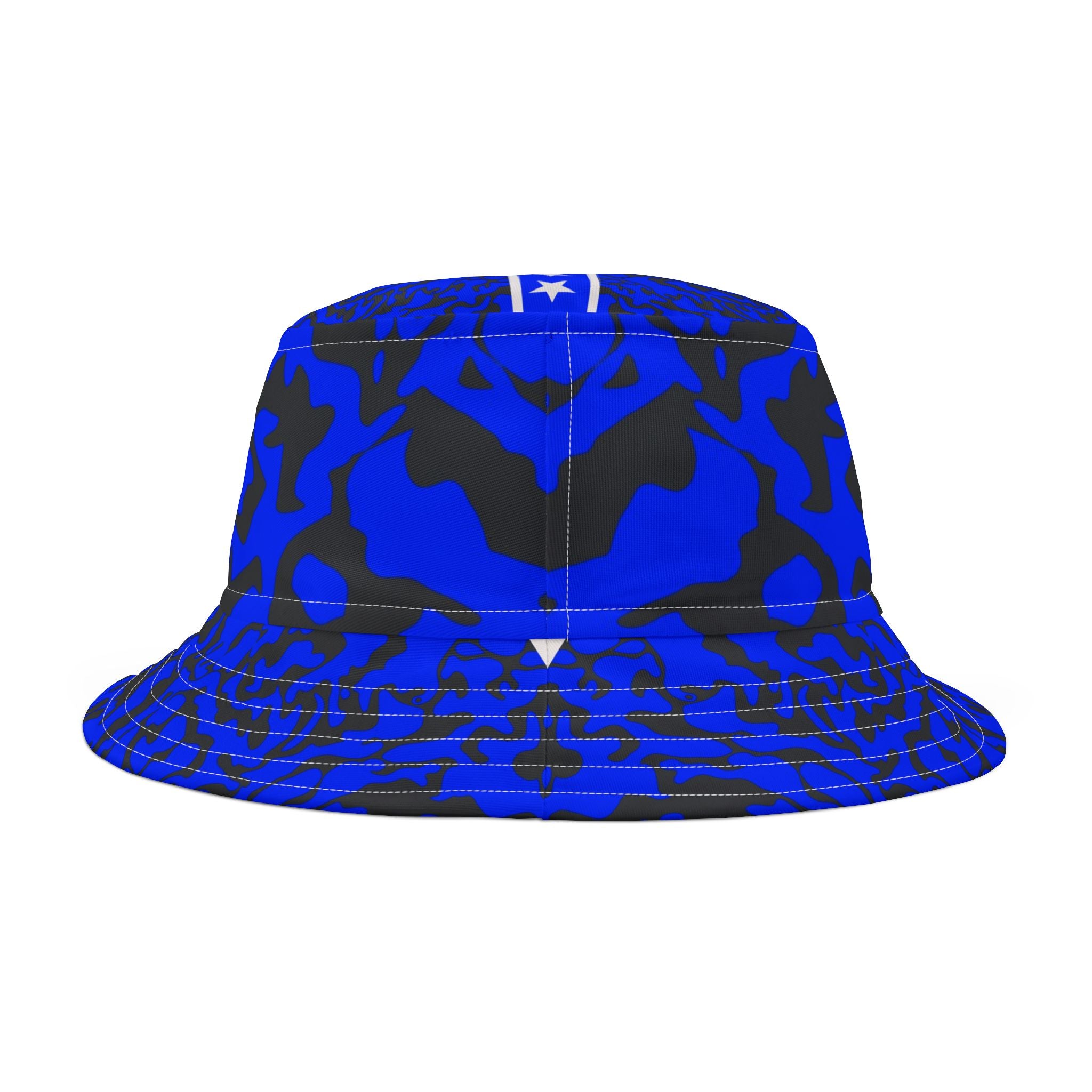 Blue Camo Bucket Hat - Trendy Summer Accessory, Festival Hat, Casual Style, Vacation Must-Have, Outdoor Adventure