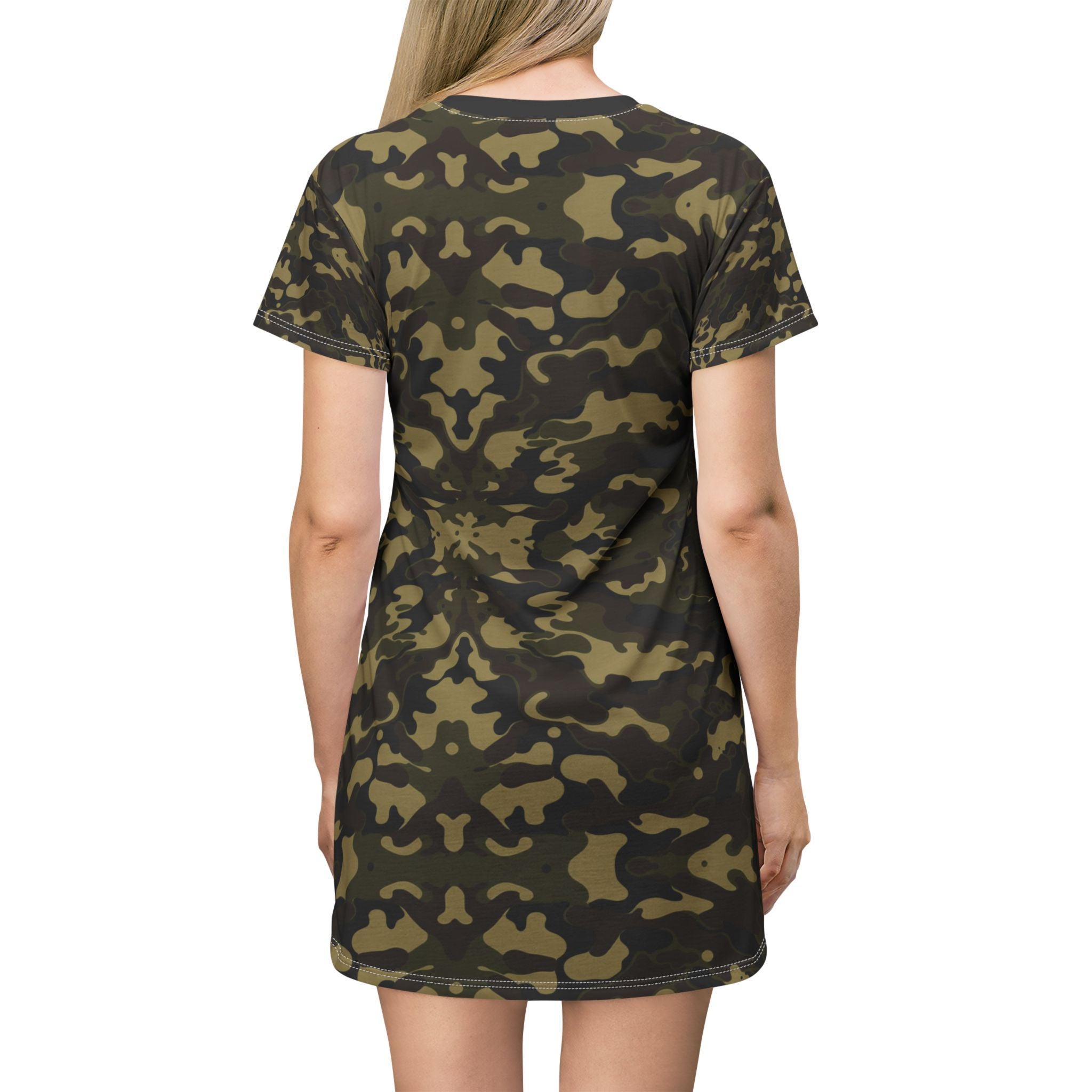 Camo T-Shirt Dress - Stylish and Comfortable Soft Casual Wear - Angel Body