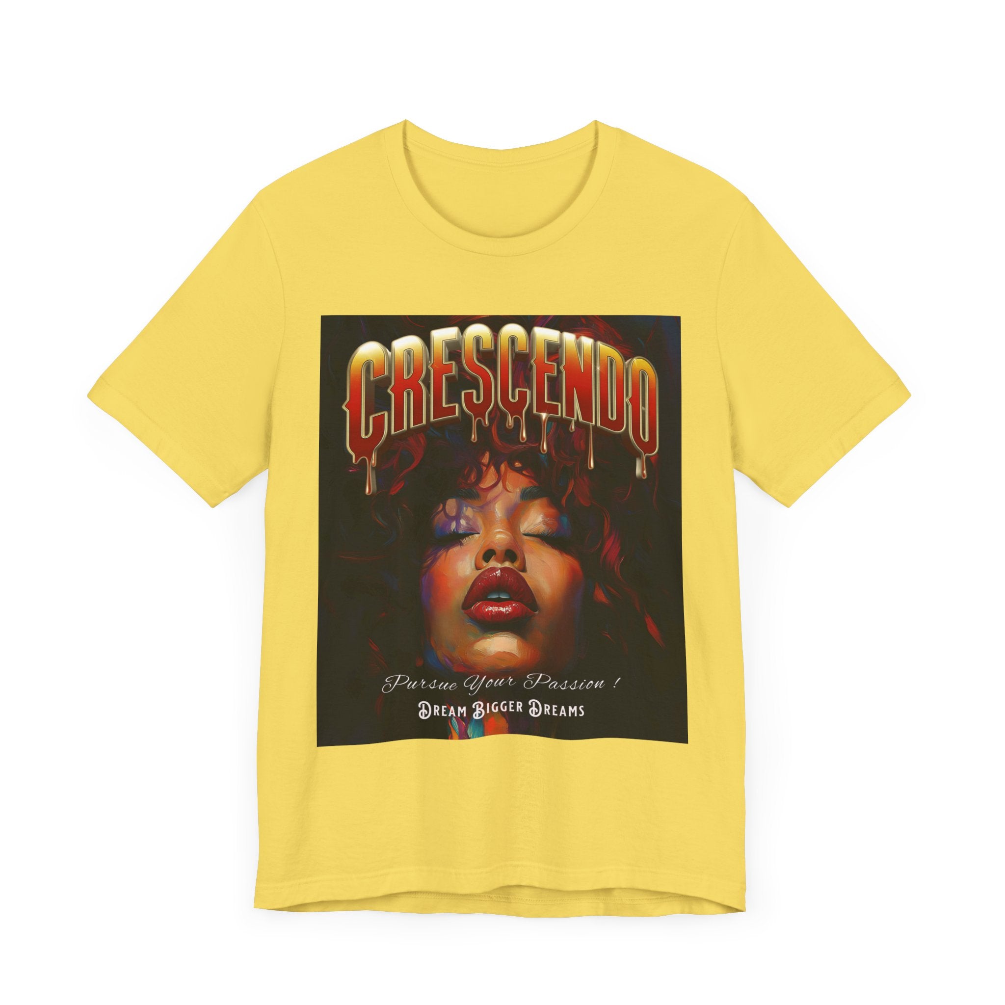 Crescendo Unisex Tee Word play message That means take your life to the highest hight's - Angel Body