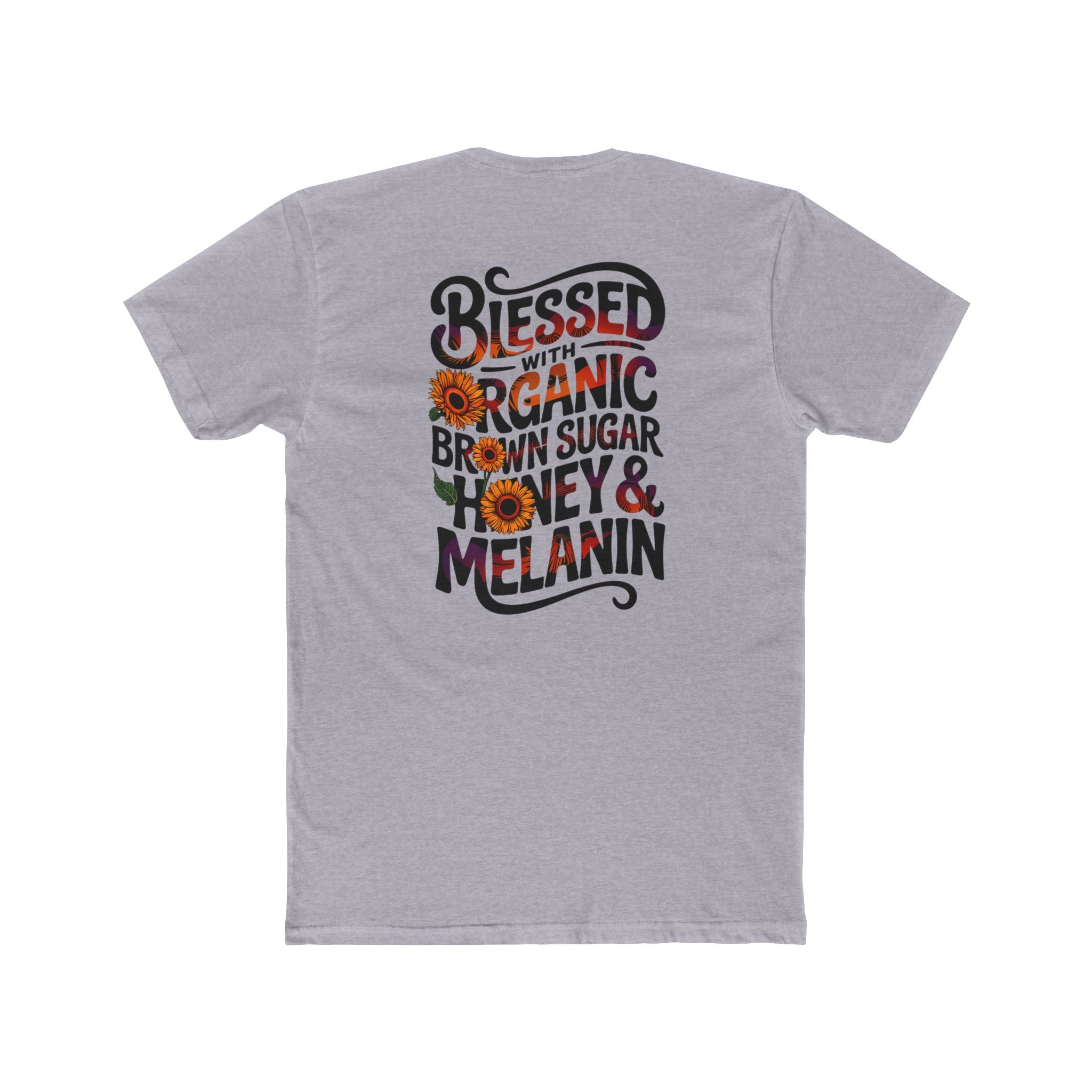 Blessed Organic Cotton Crew Tee - Celebrating Melanin & Natural Beauty