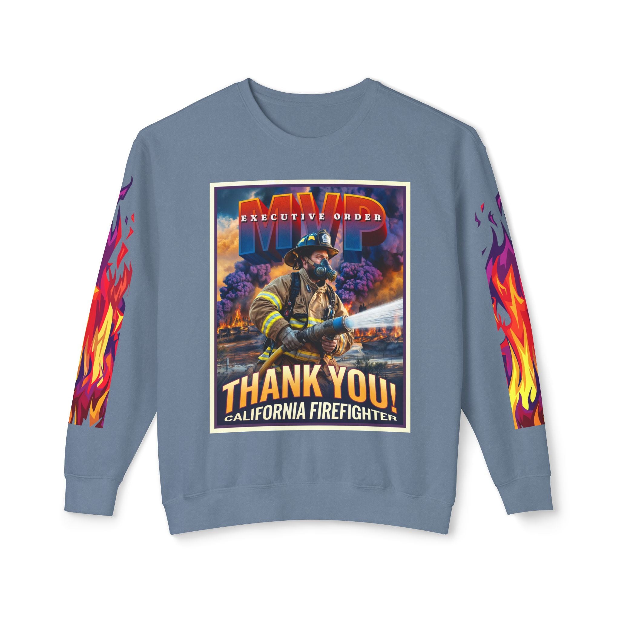 California Firefighter Crewneck Sweatshirt - Angel Body