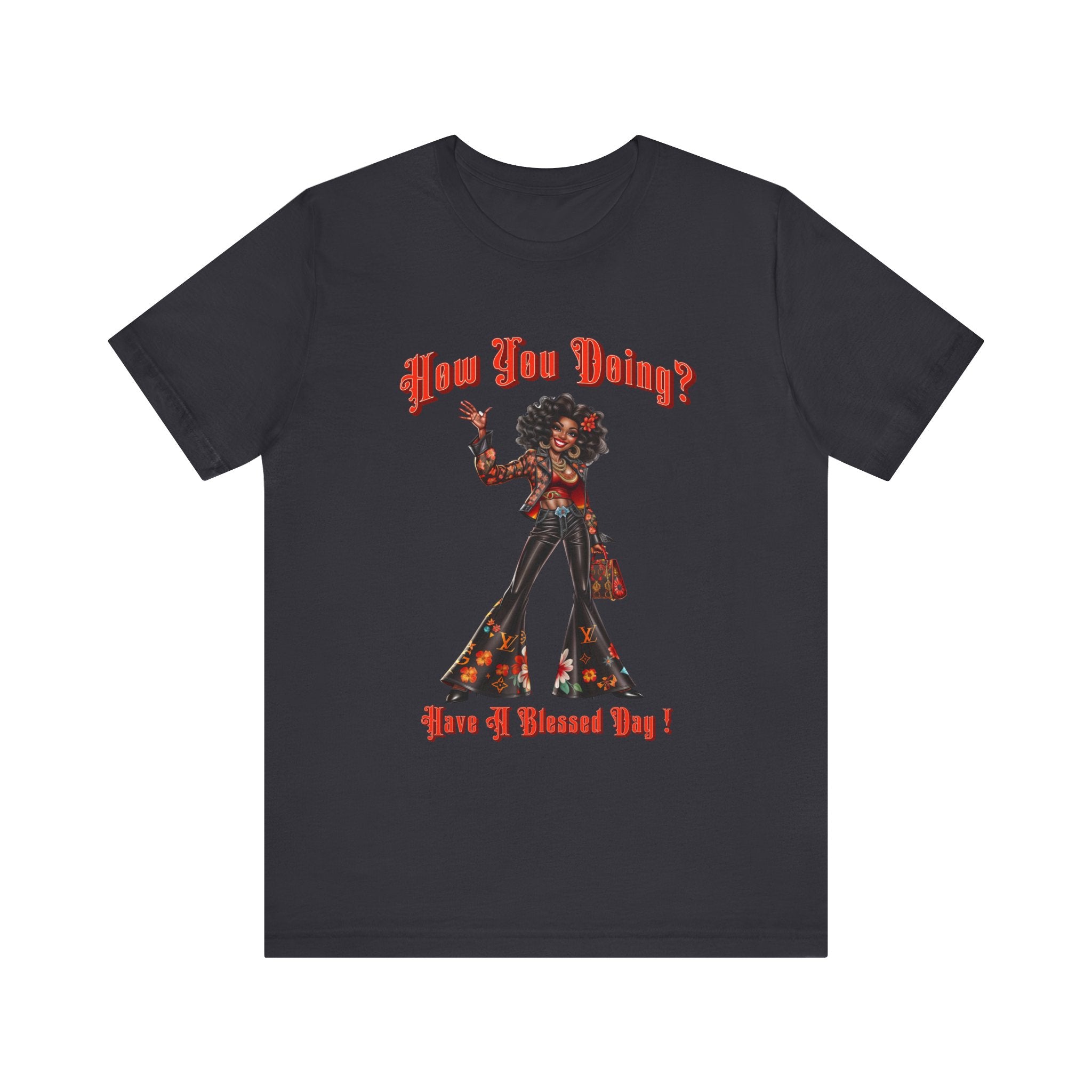 Happy Lady Waving Tee - Angel Body