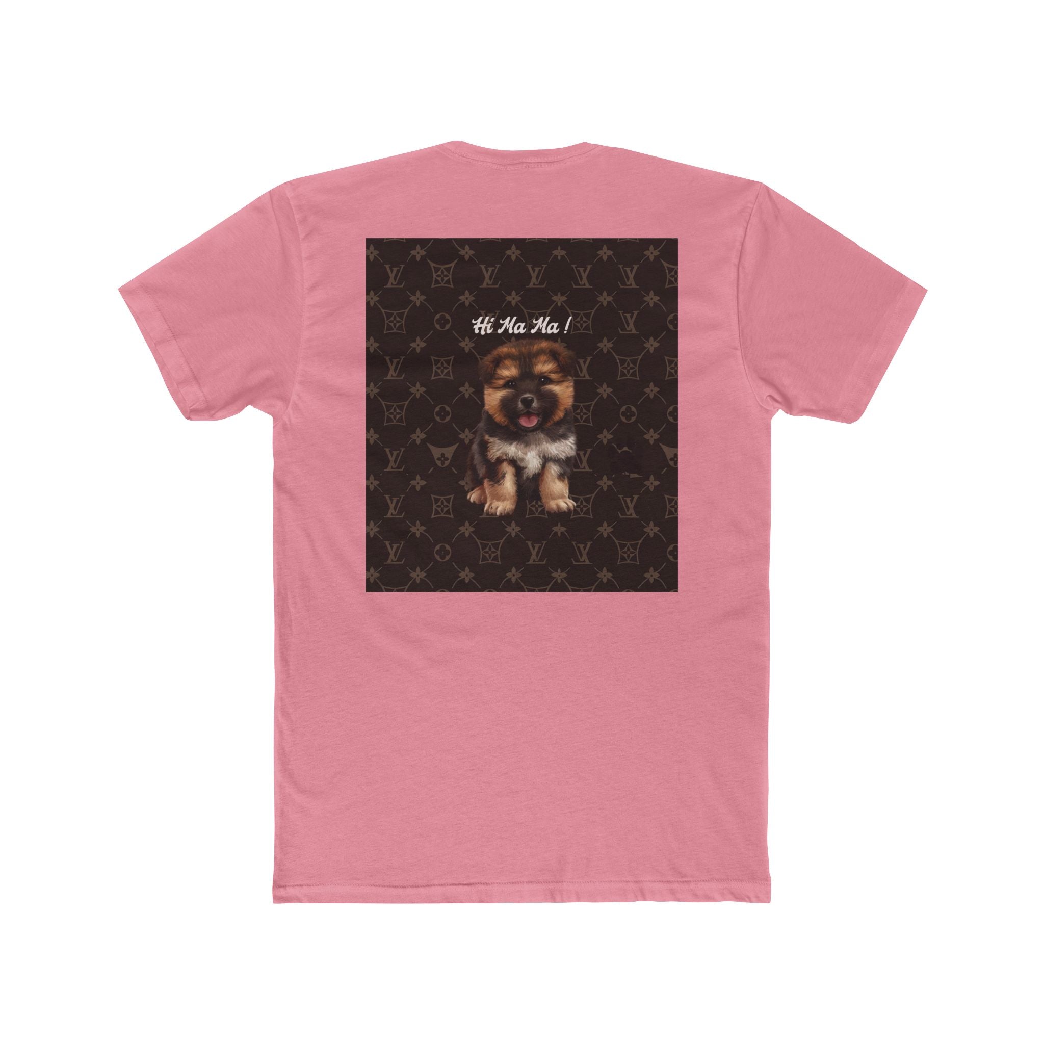 Humorous Pet Lover Unisex Cotton Crew Tee - 'He He Ha Ha!' - Angel Body