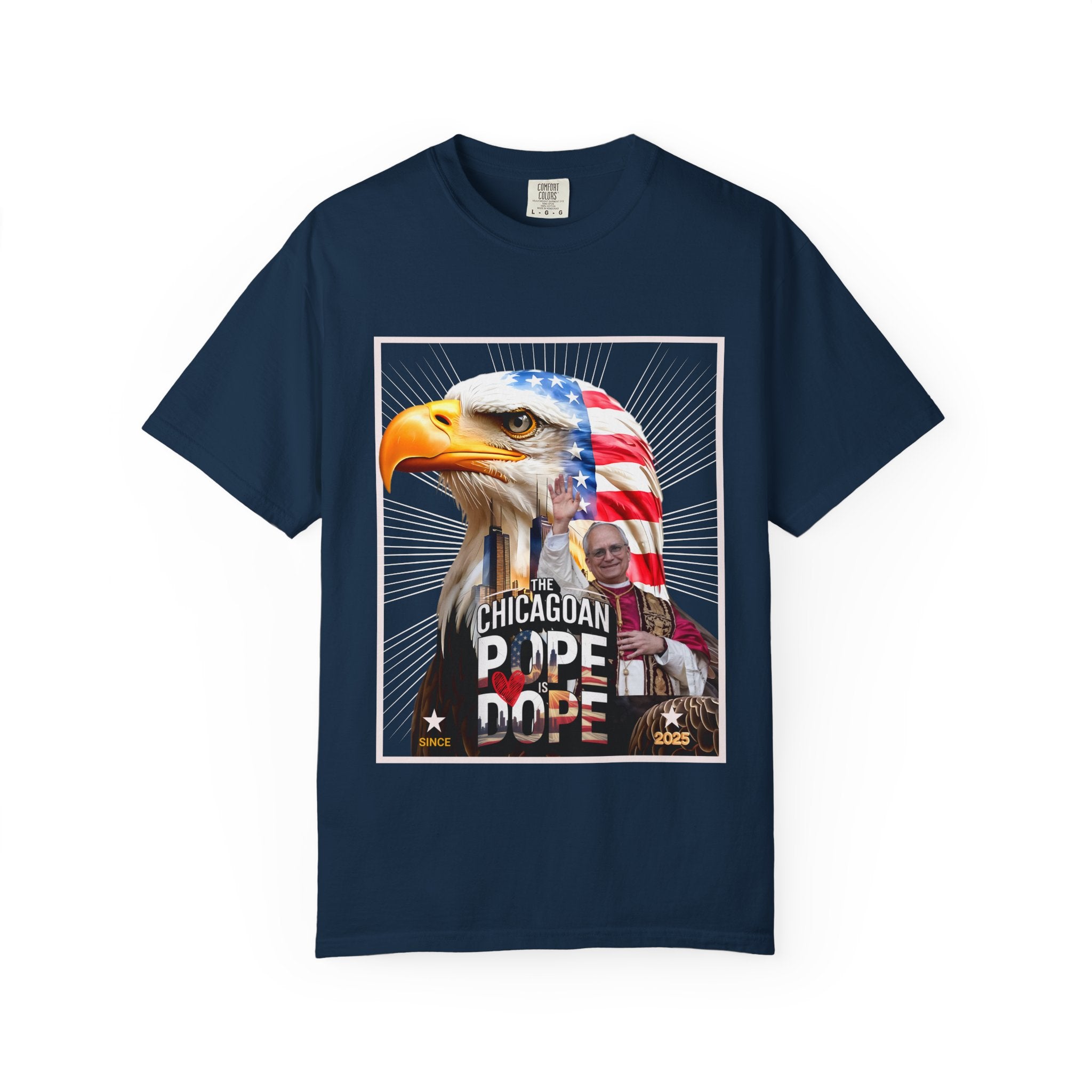 Patriotic Eagle Graphic Unisex T-Shirt - Chicago 2025 - Angel Body
