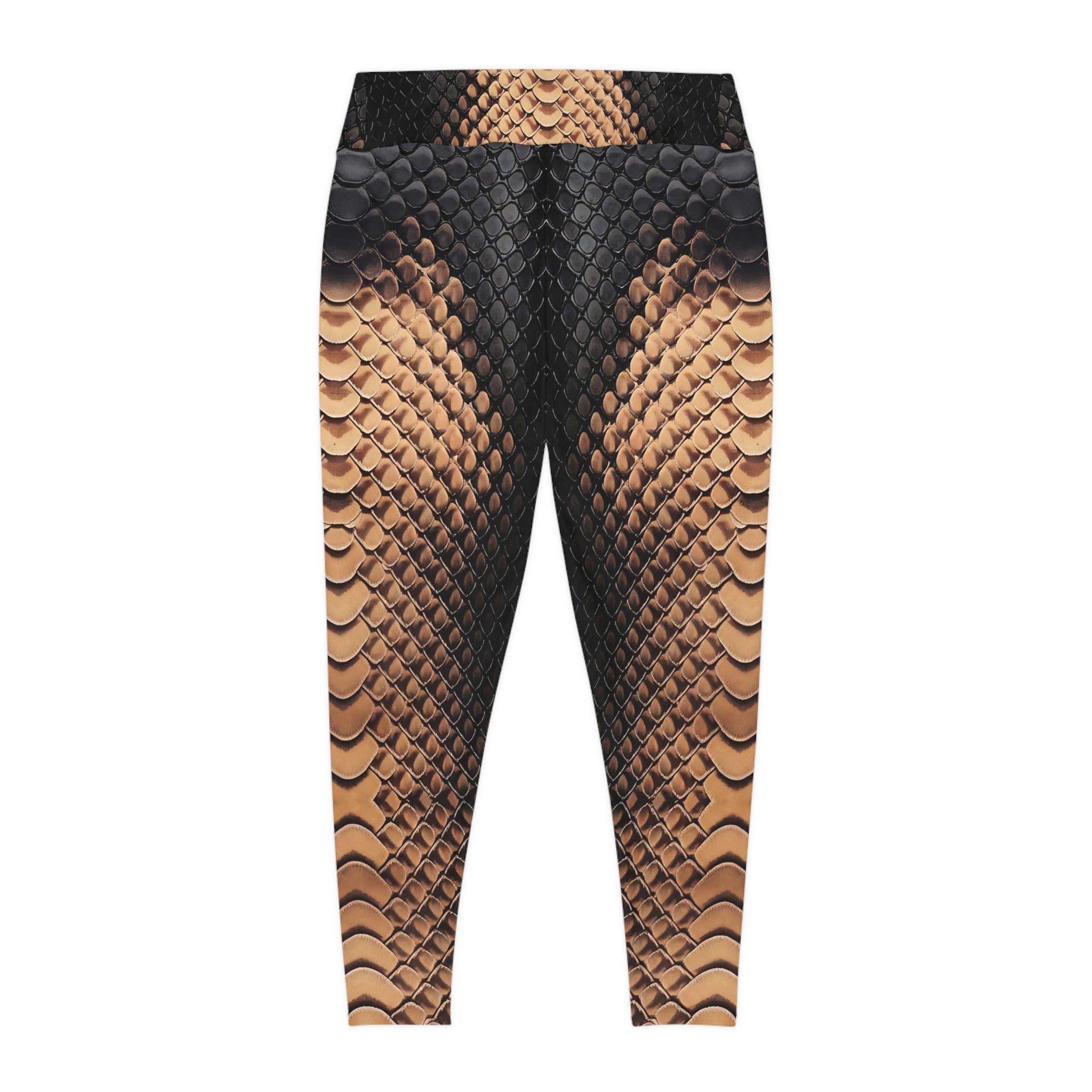 Plus Size Snake Print Leggings for Stylish Comfort - Angel Body