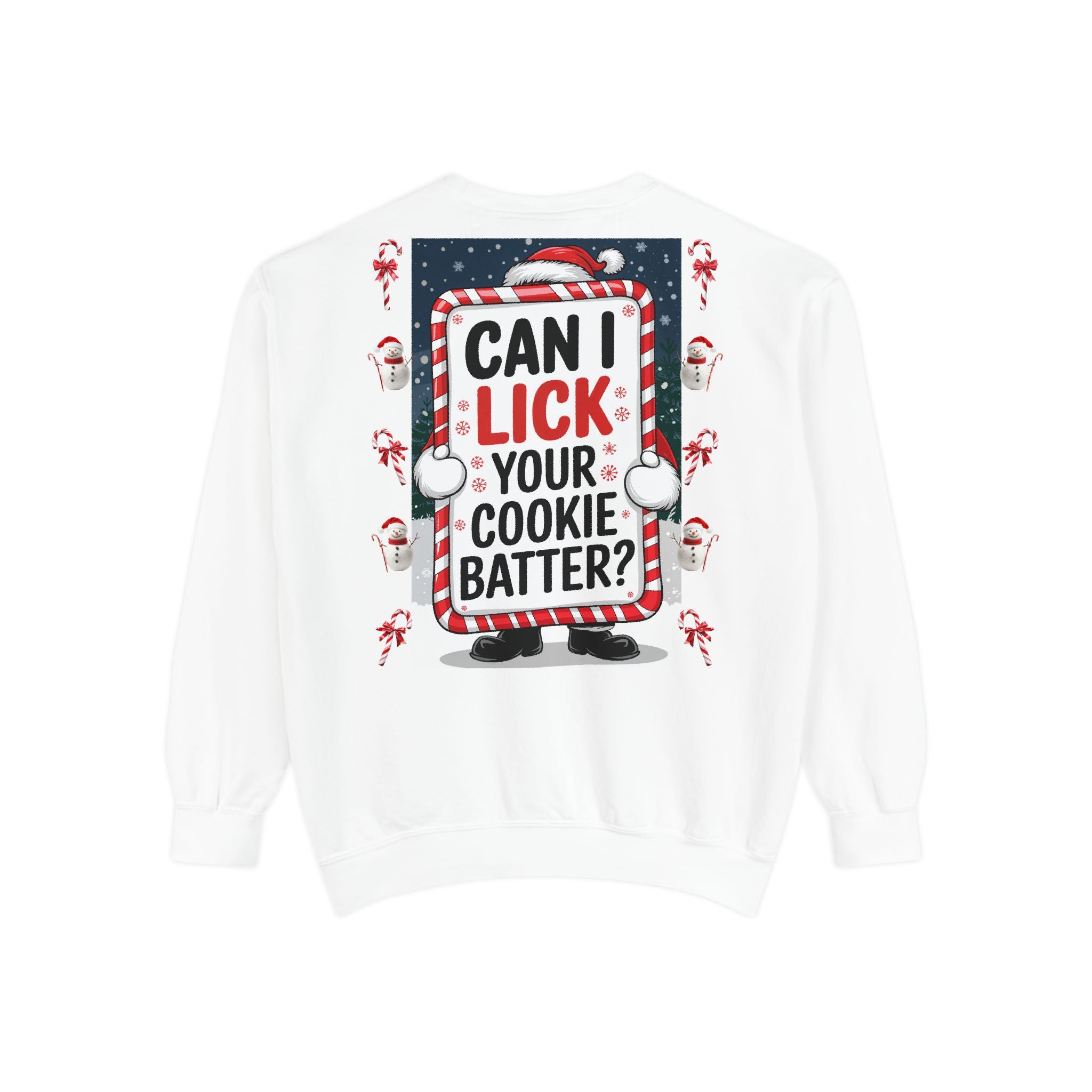 Funny Holiday Cookie Batter Sweatshirt - Unisex Christmas Sweatshirt - Angel Body