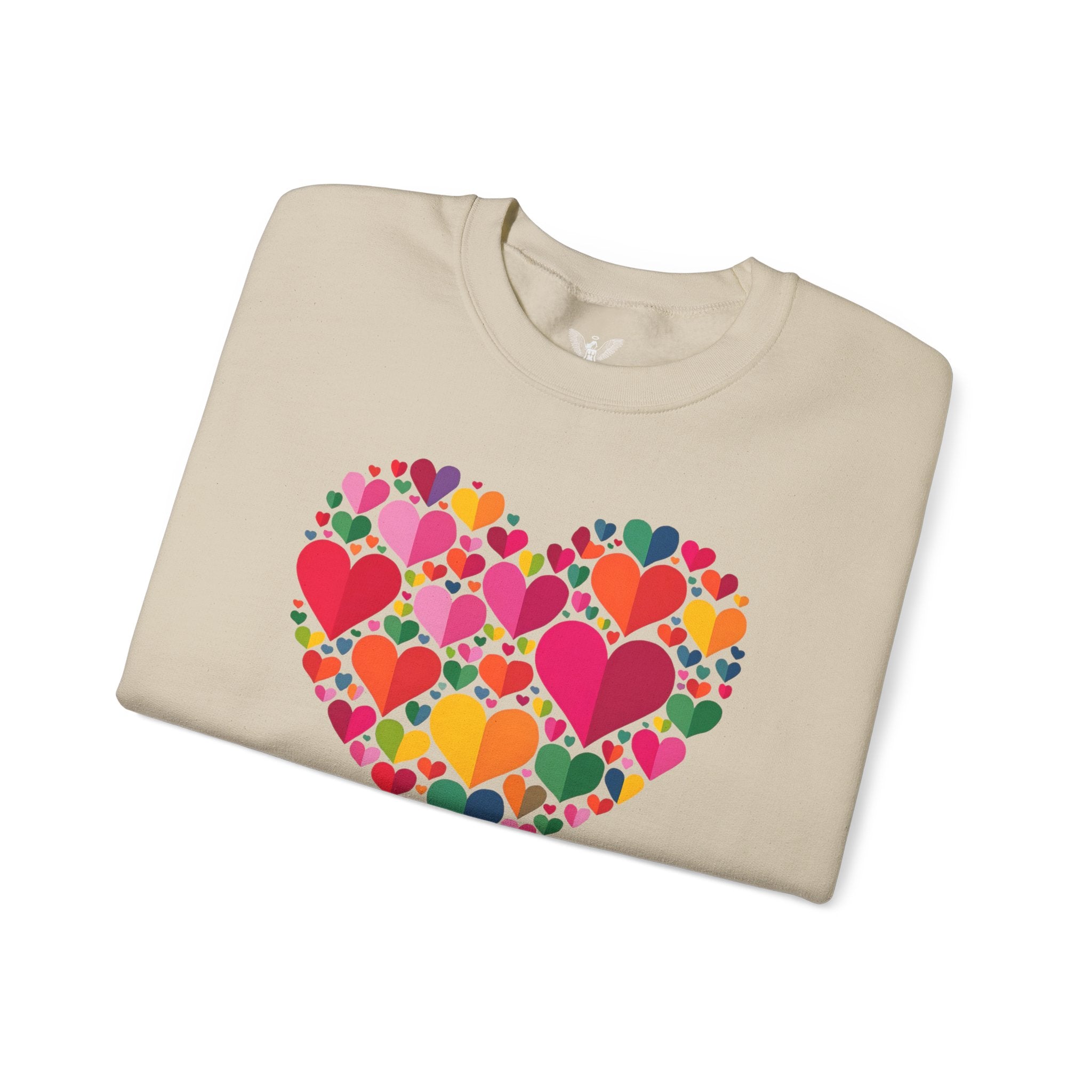 Have a Heart Unisex Sweatshirt - Colorful Valentine’s Day Crewneck for Comfort and Love - Angel Body