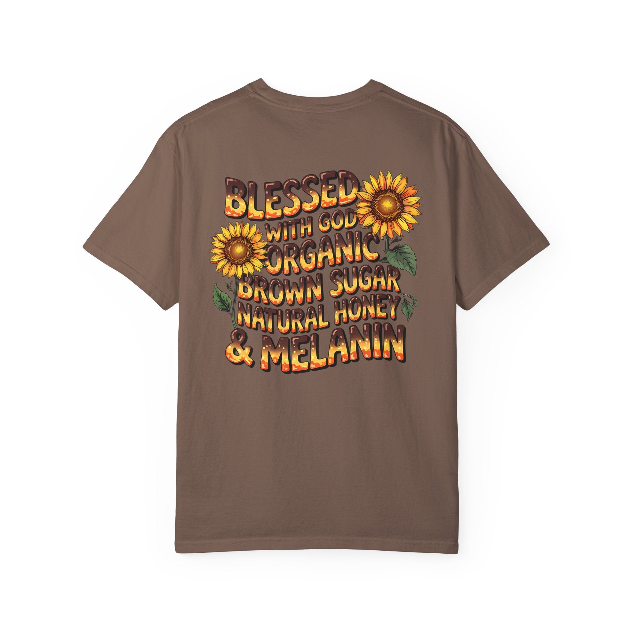 Blessed with God Sunflower T-Shirt - Organic & Melanin Vibe