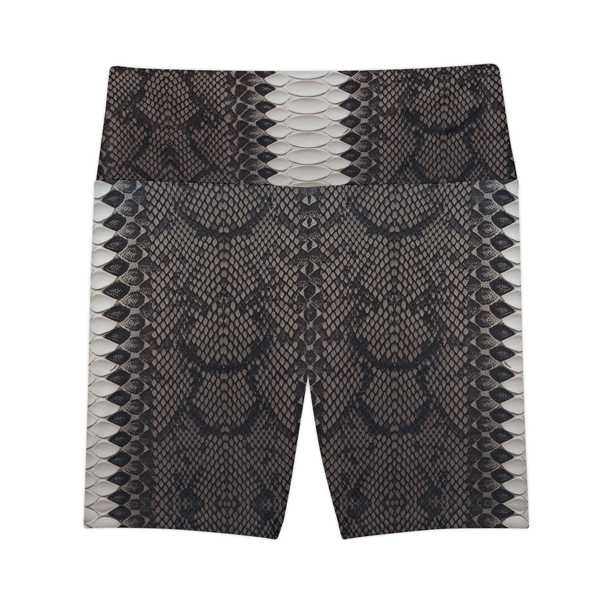 Women's Snake Print Workout Shorts - Stylish Activewear for Fitness Enthusiasts