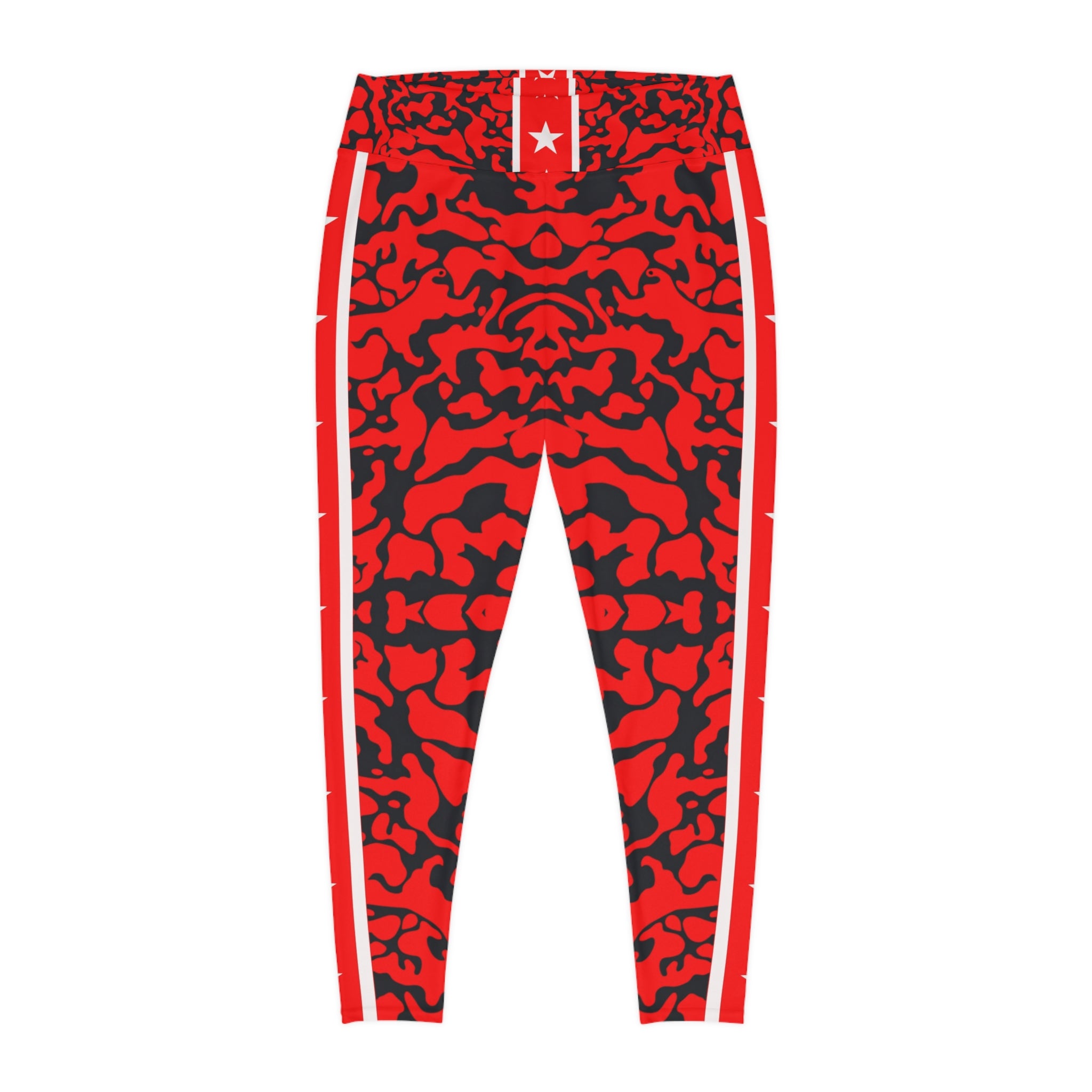 Woman Bold Plus Size Leggings with Star Pattern | Comfortable Fitness and Lounge Wear - Angel Body