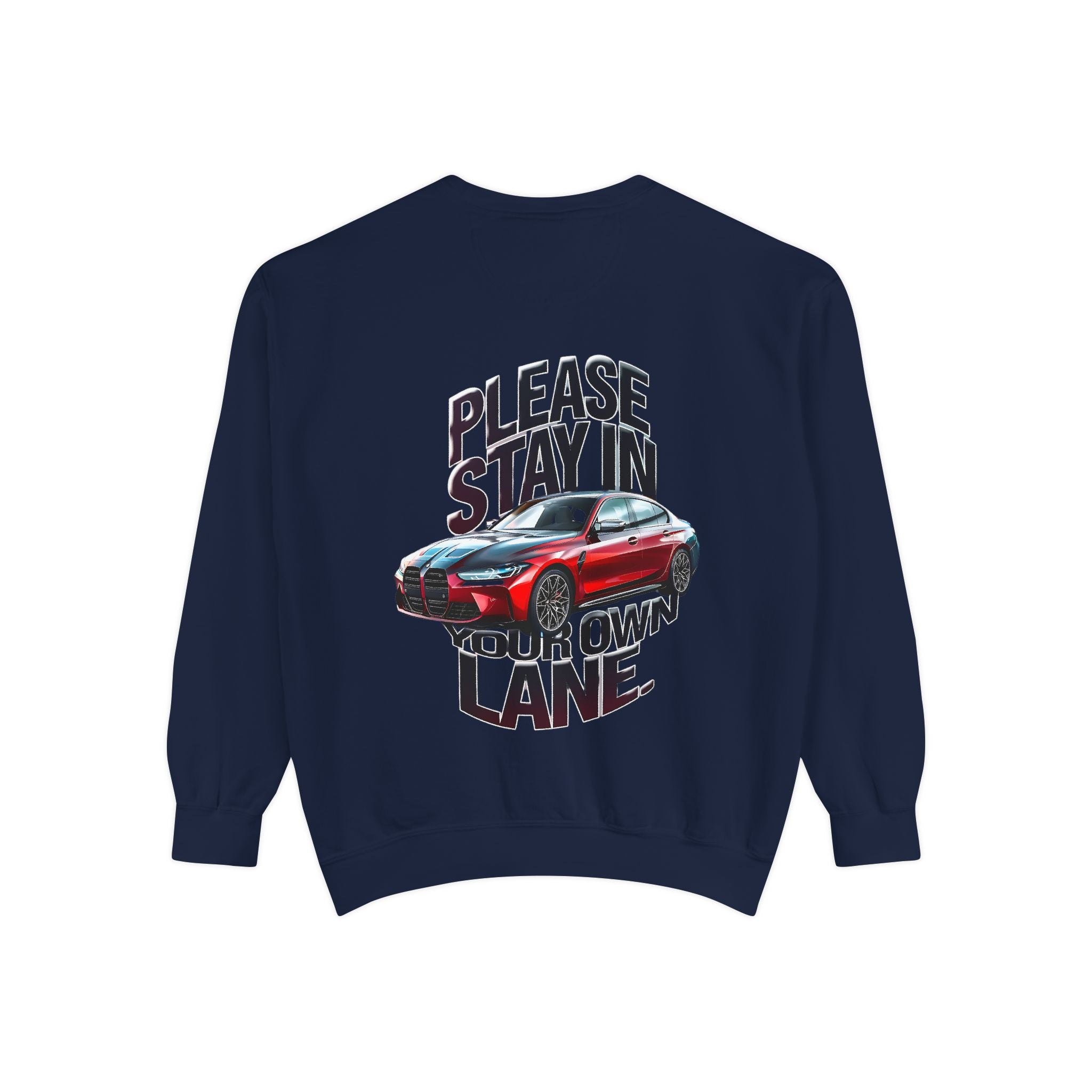 Unisex Garment-Dyed Sweatshirt - 'Please Stay in Your Own Lane' - Angel Body