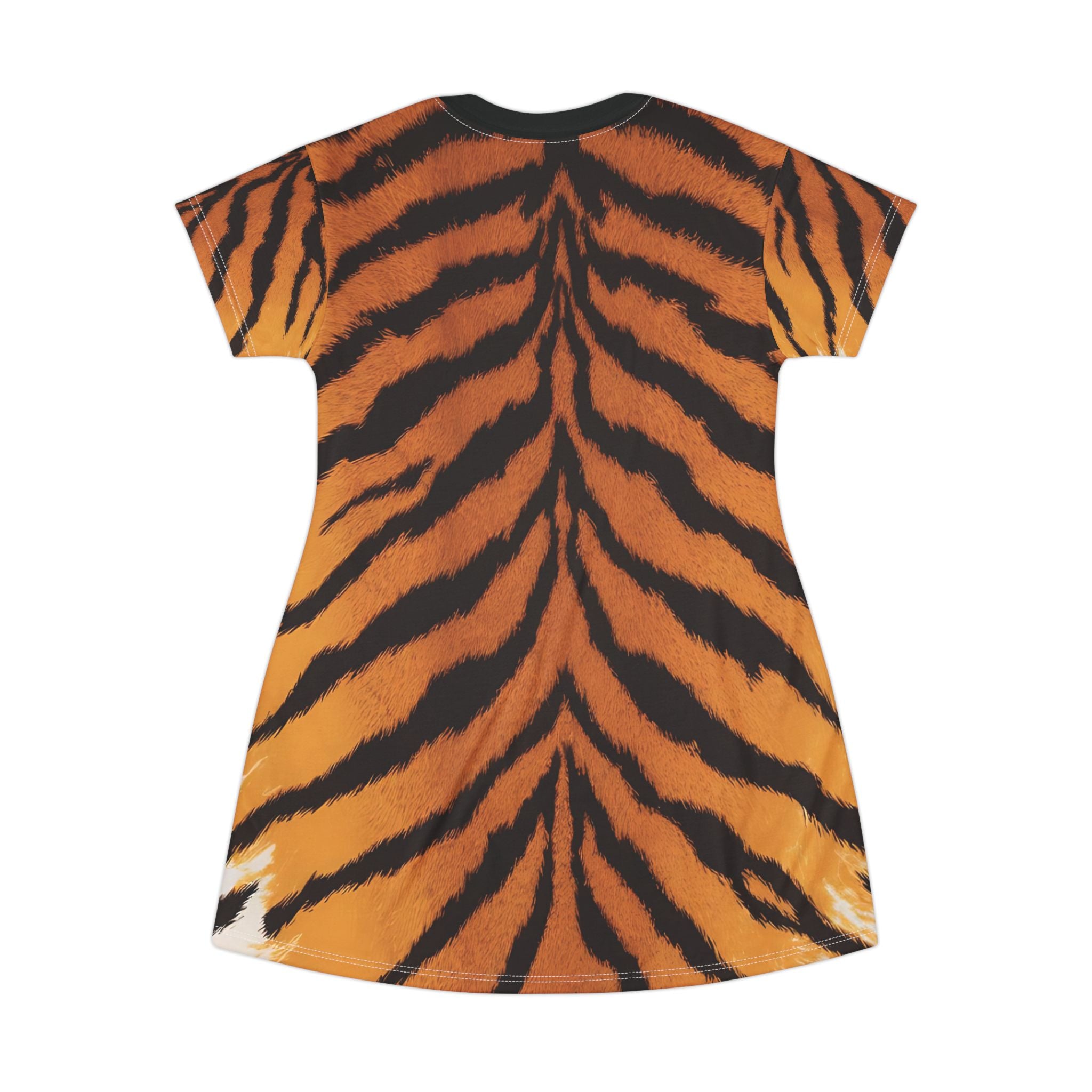 Bold Tiger Print T-Shirt Dress - Wild Animal Inspired Fashion - Angel Body