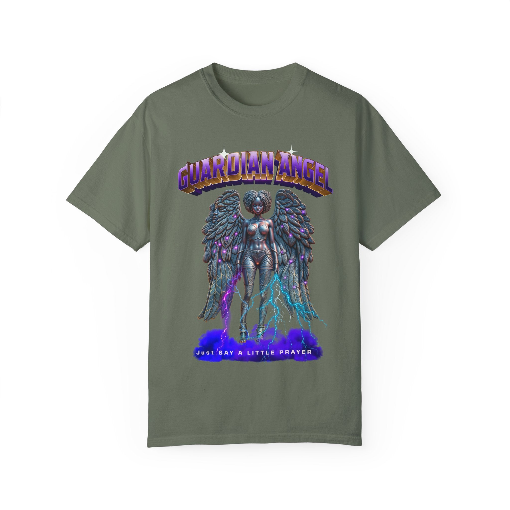 Unisex Garment-Dyed T-shirt With the title Guardian Angel - Angel Body