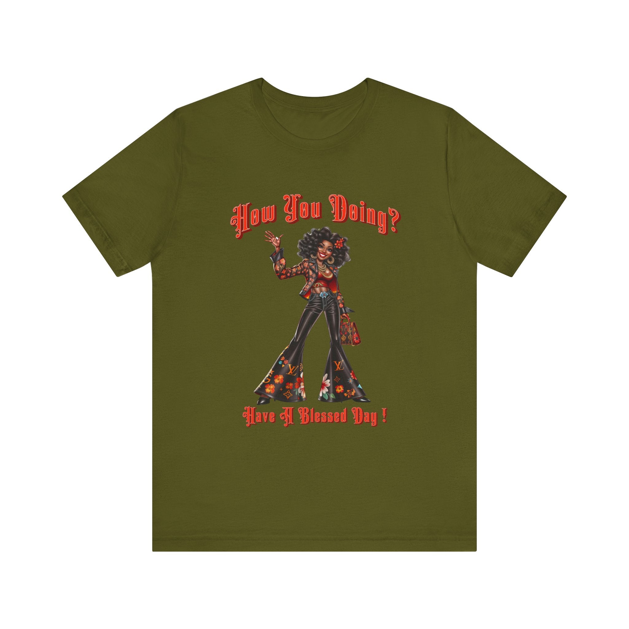 Happy Lady Waving Tee - Angel Body