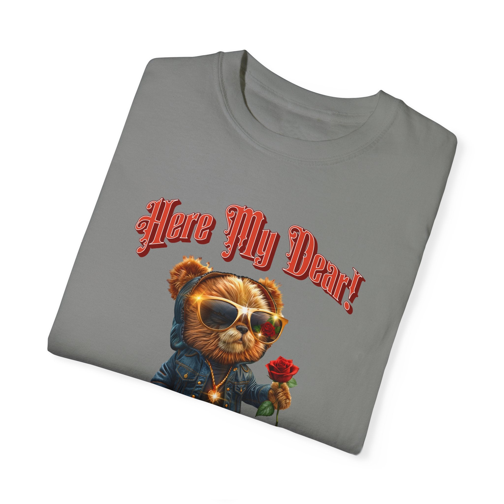 Cute Bear Graphic Unisex T-Shirt - 'Here My Dear!' - Perfect for Casual Wear - Angel Body