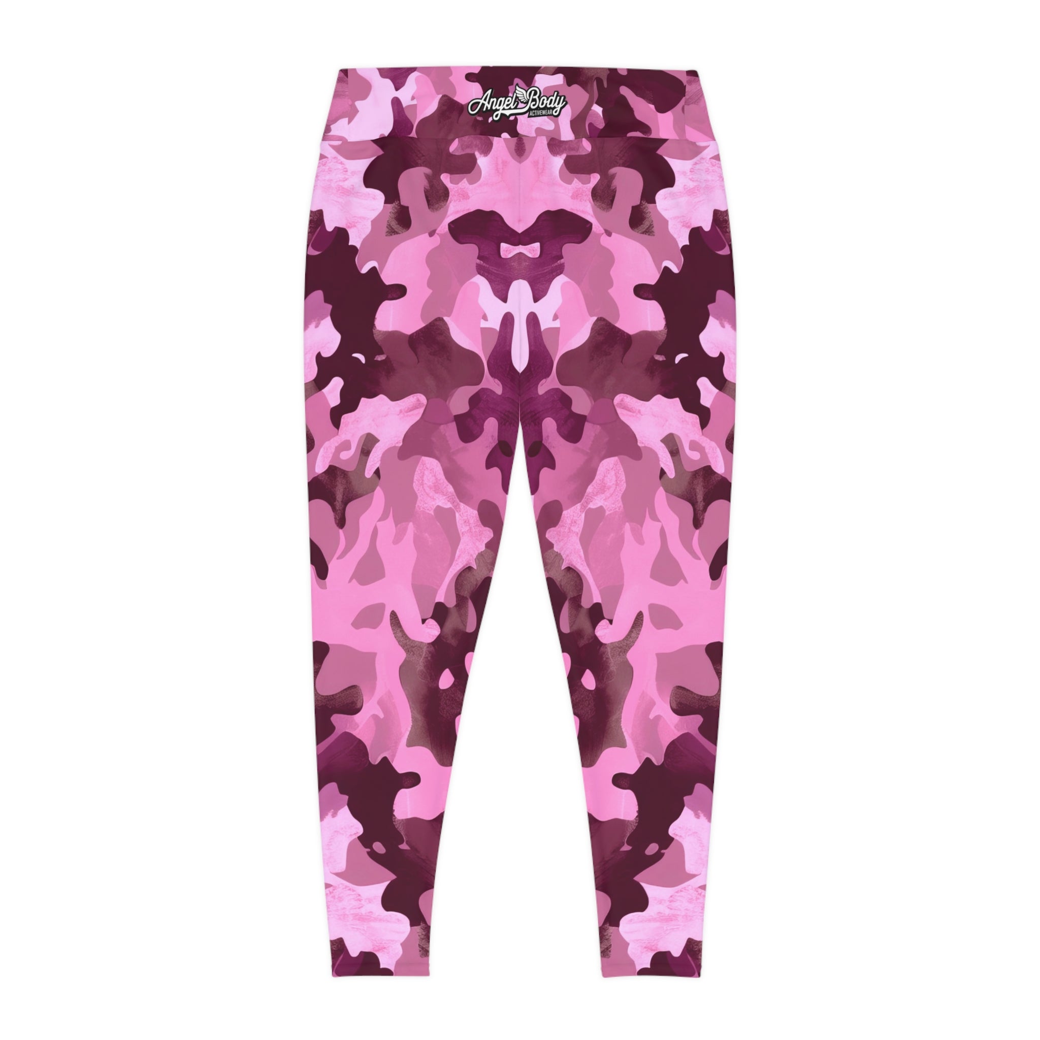 Woman's Stylish Plus Size Camo Leggings | Comfortable & Trendy Activewear - Angel Body