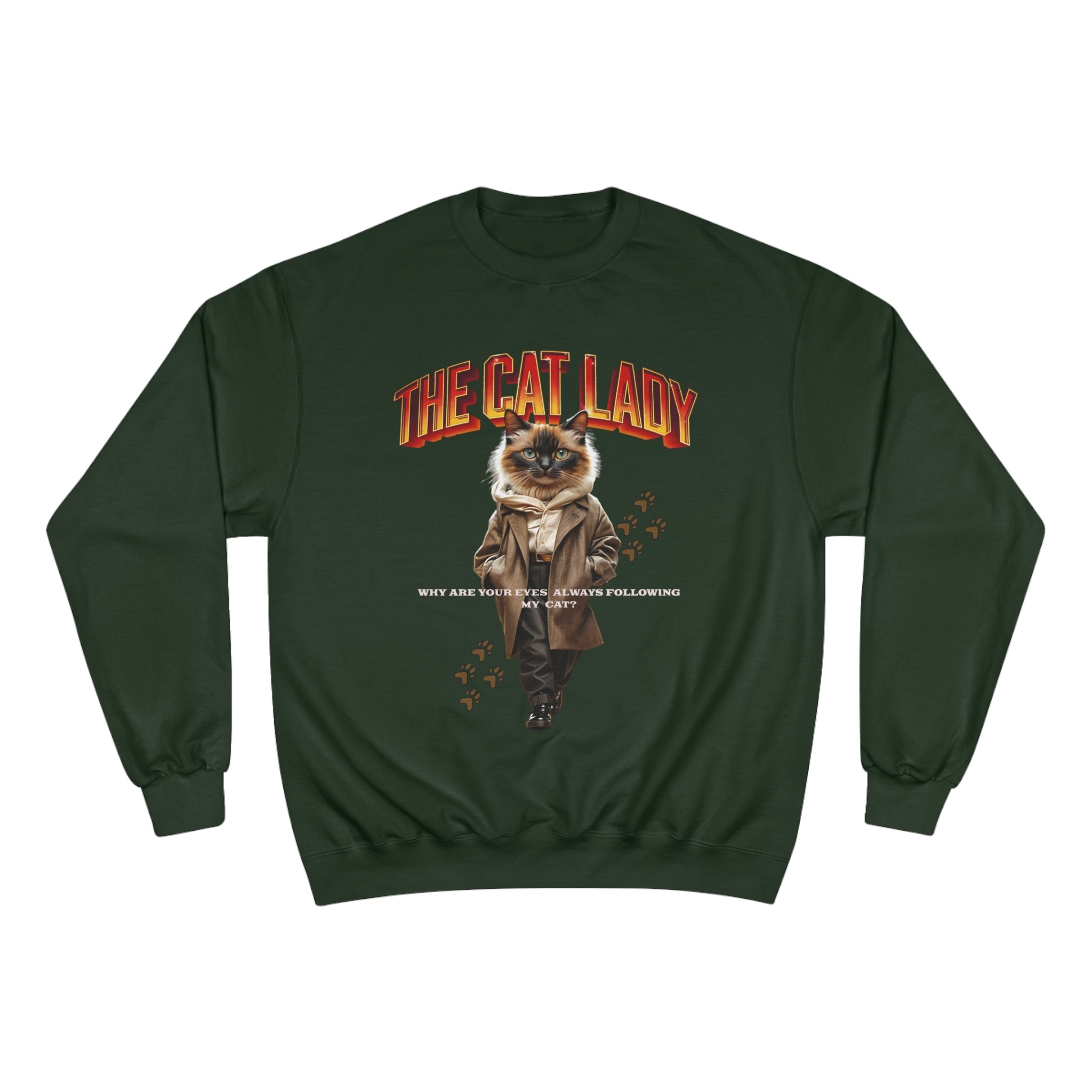 Cat Lady Champion Sweatshirt - Angel Body