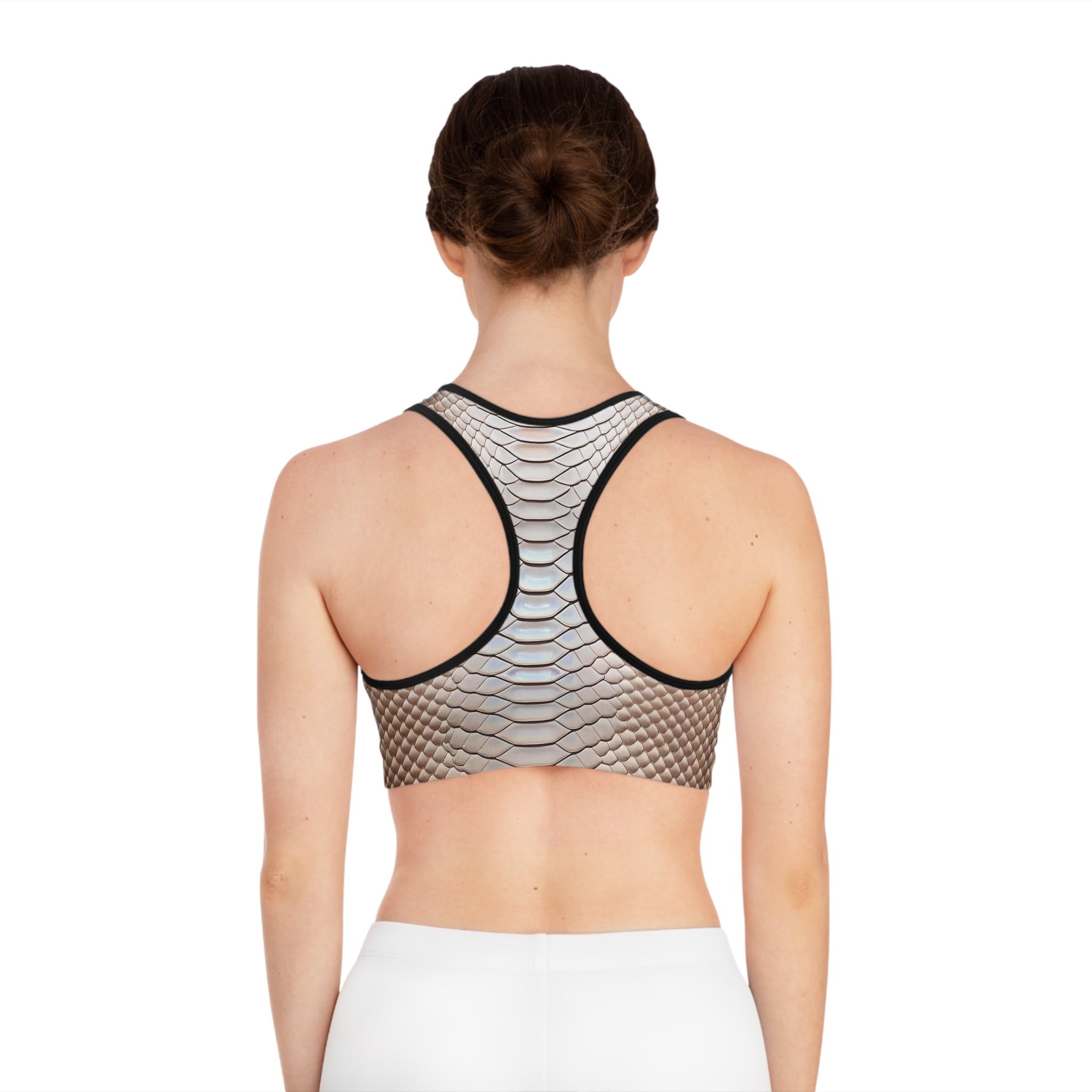 Sleek Snake Skin Sports Bra - Stylish Activewear for Gym & Yoga - Angel Body