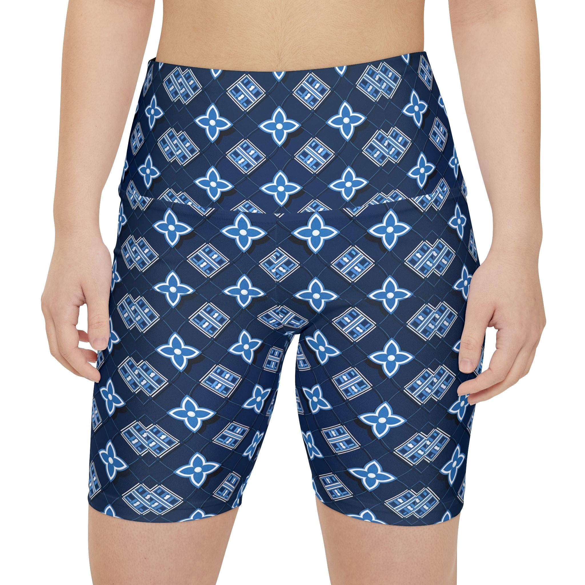 Stylish Women's Workout Shorts with Floral Design for Active Lifestyle - Angel Body