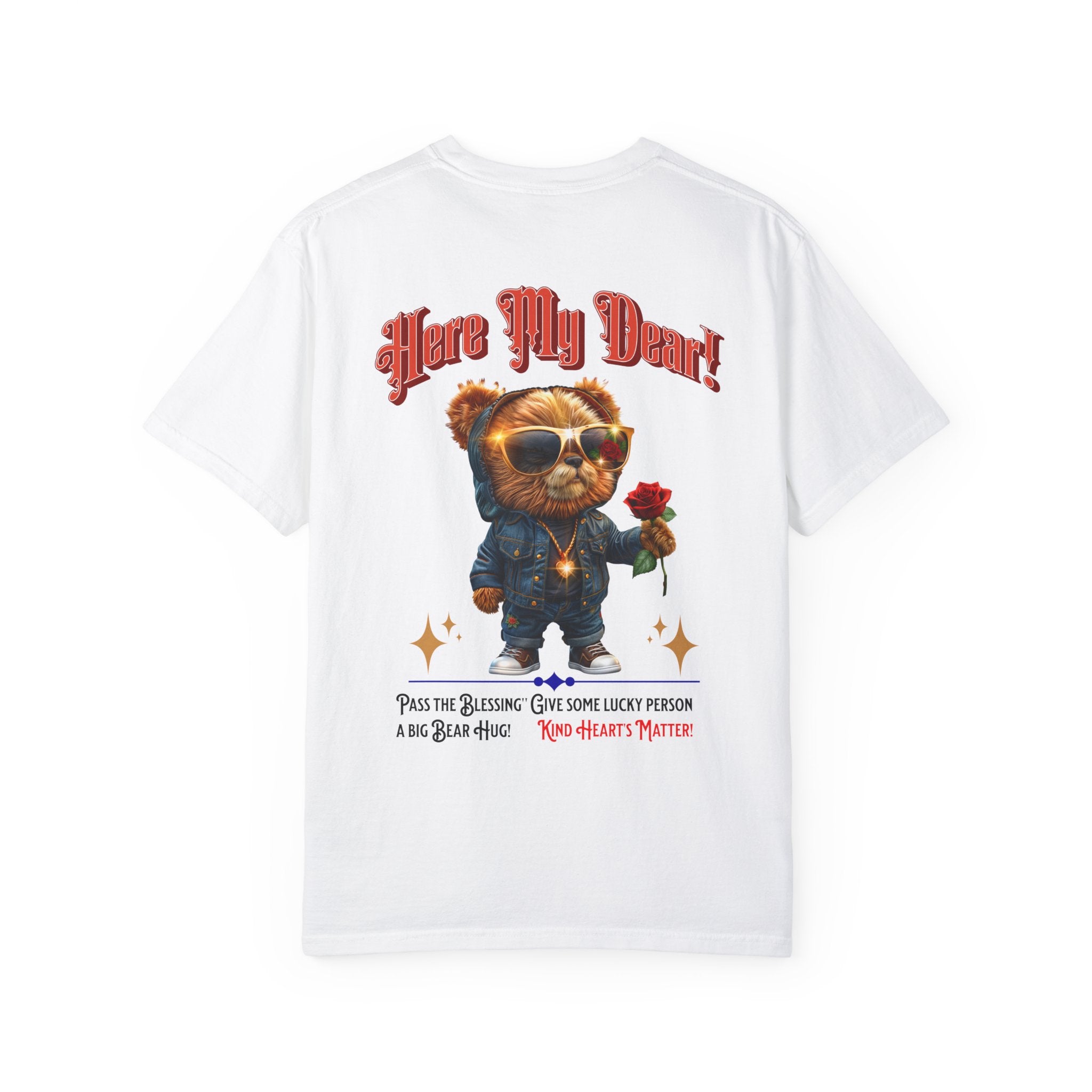 Cute Bear Graphic Unisex T-Shirt - 'Here My Dear!' - Perfect for Casual Wear - Angel Body