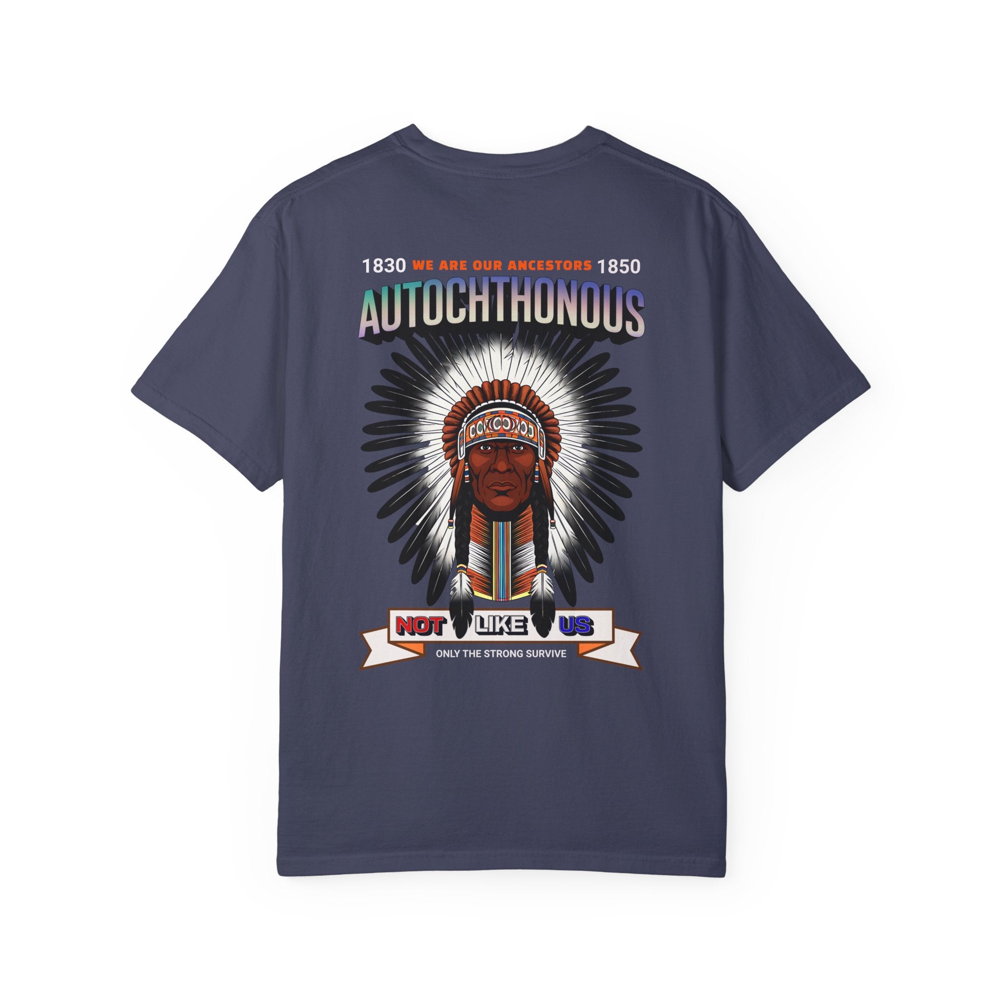 Autochthonous Unisex Garment-Dyed T-Shirt - We Are Our Ancestors 1850 - Angel Body