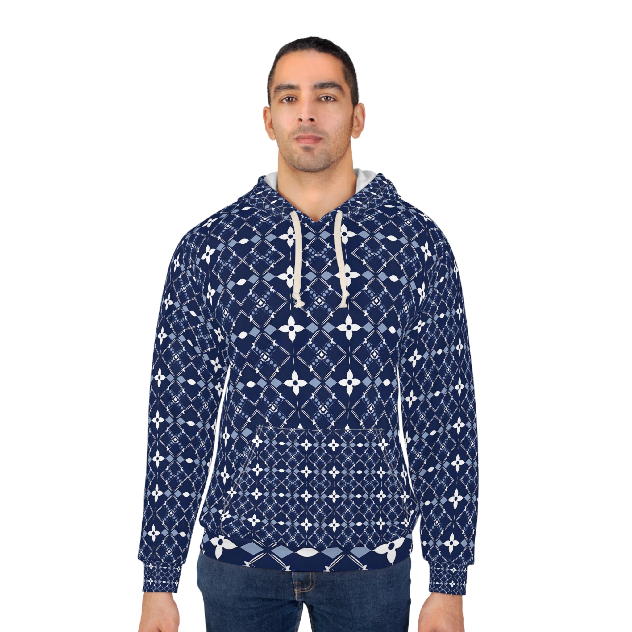 Cozy Floral Pattern Unisex Pullover Hoodie - Perfect for Casual Outings and Relaxed Weekends - Angel Body
