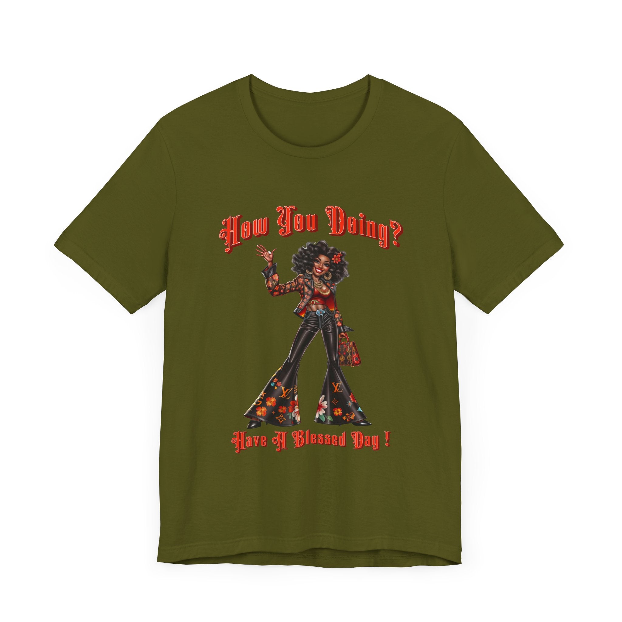 Happy Lady Waving Tee - Angel Body
