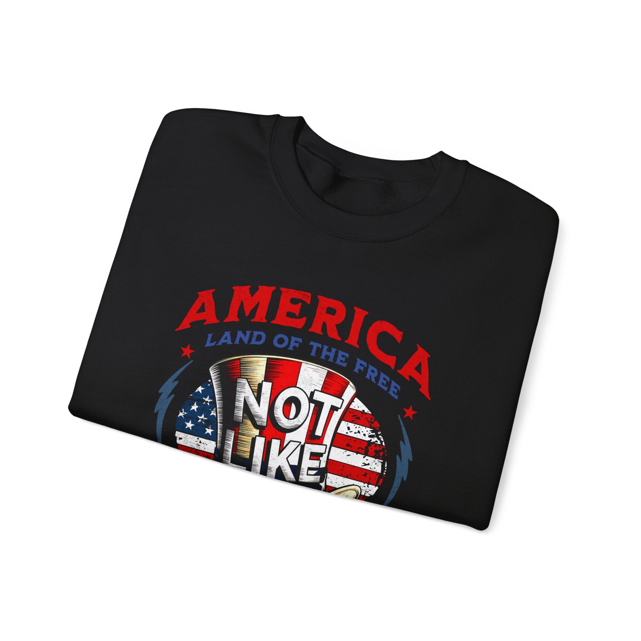 Patriotic Unisex Crewneck Sweatshirt - 'Not Like Us' American Pride - Angel Body