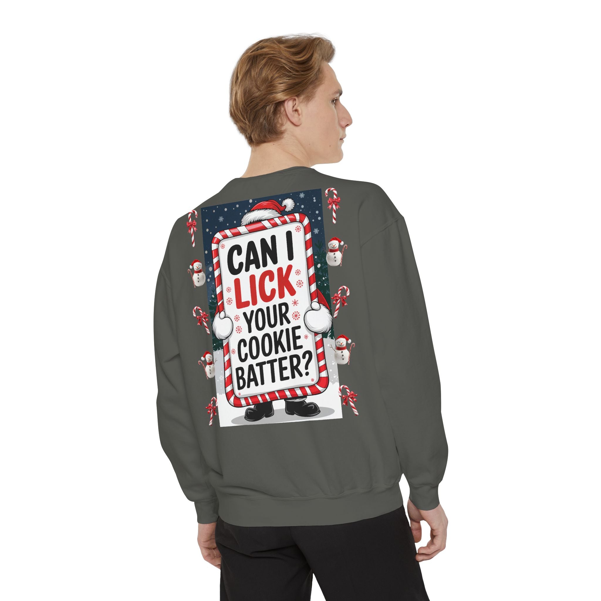 Funny Holiday Cookie Batter Sweatshirt - Unisex Christmas Sweatshirt - Angel Body