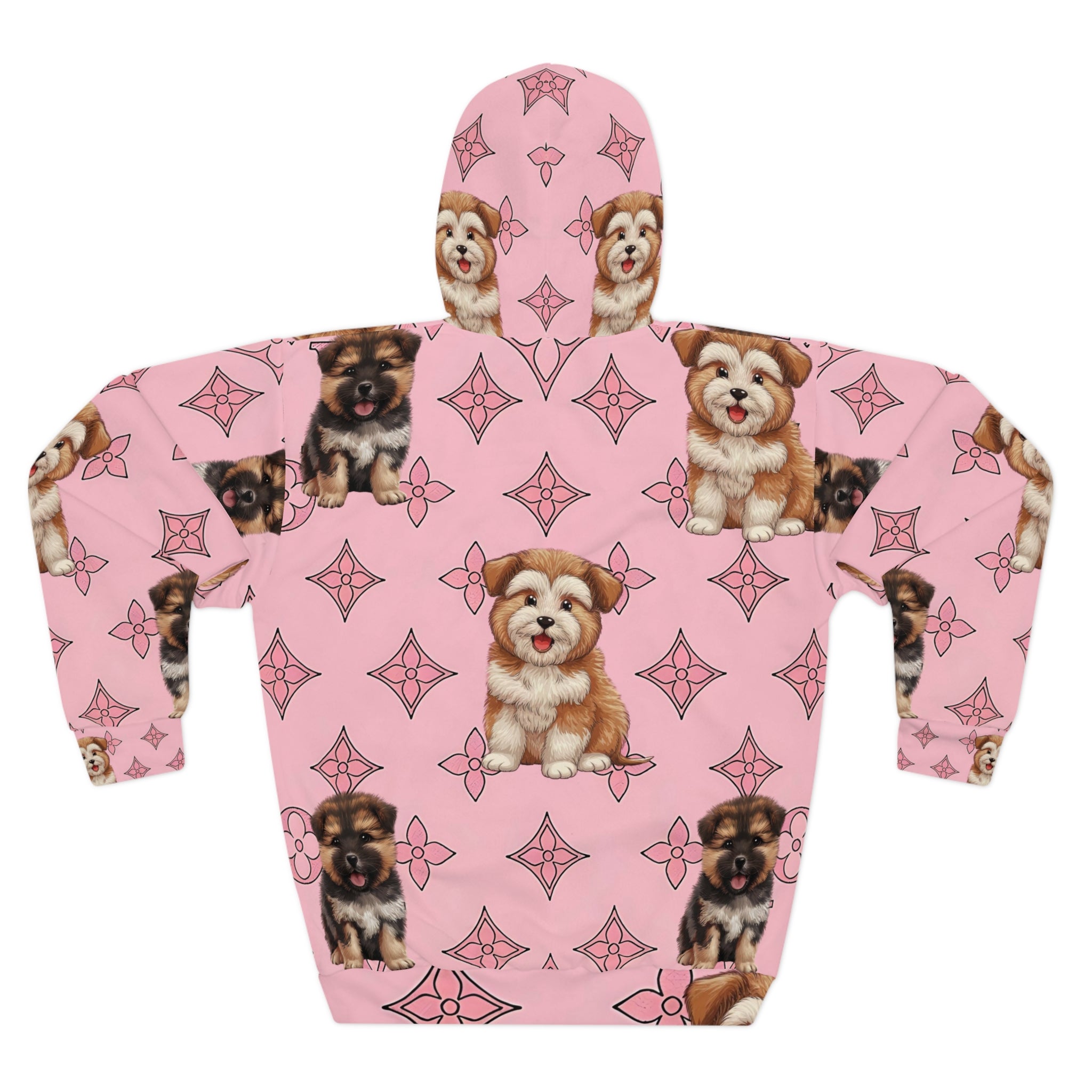 Cute Dog Print Unisex Pullover Hoodie - Perfect for Dog Lovers - Angel Body