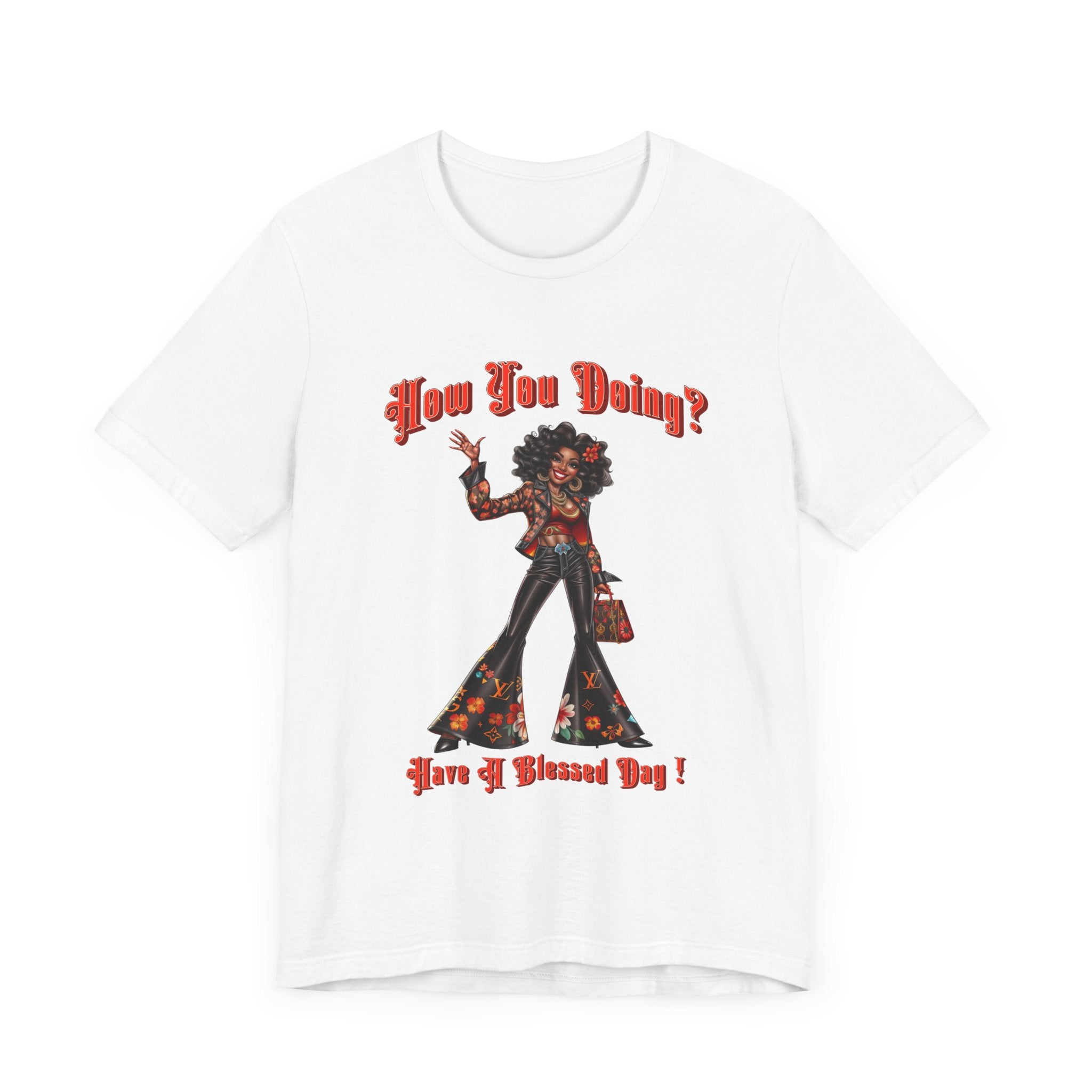 Happy Lady Waving Tee - Angel Body